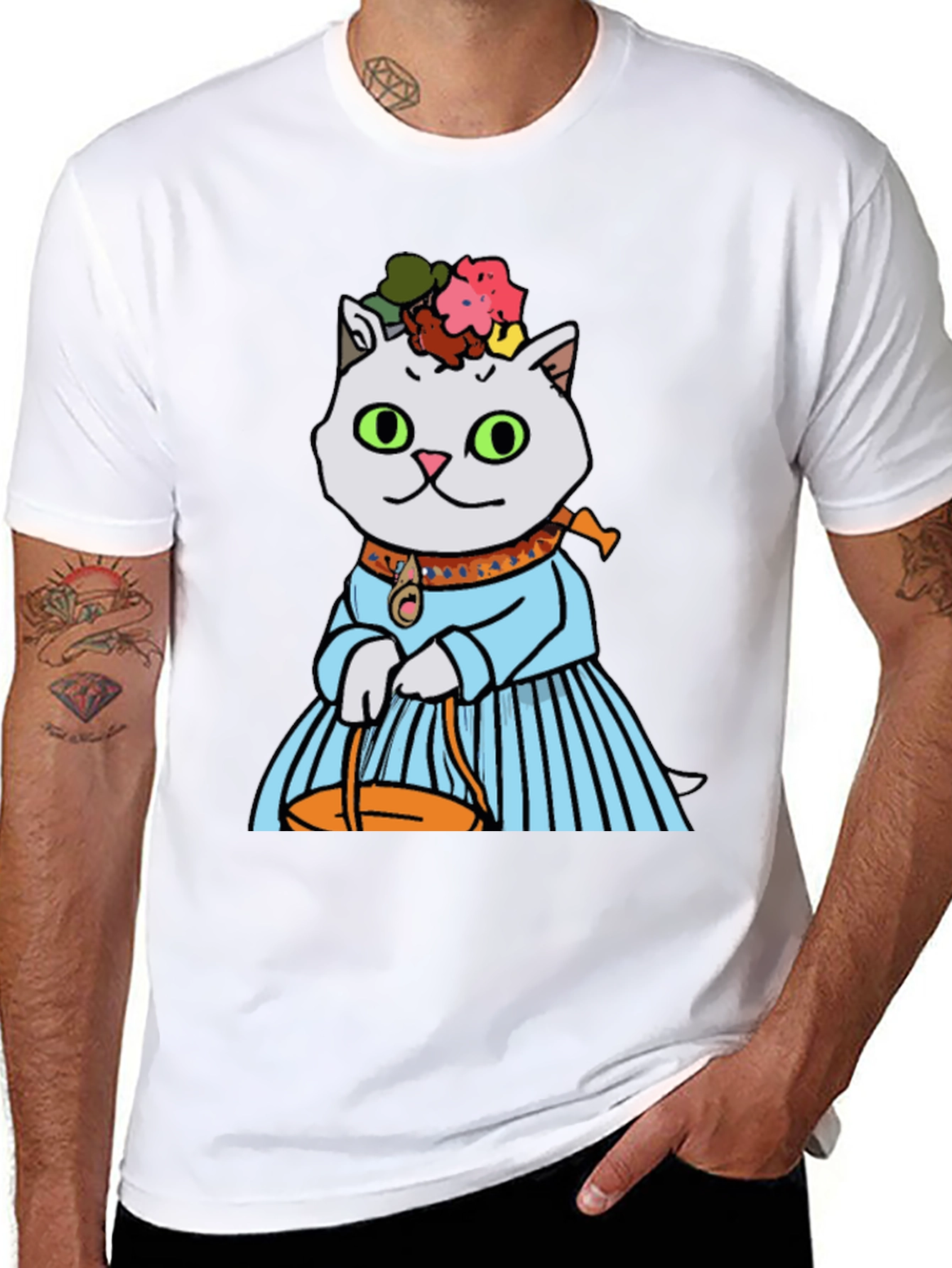 Frida Kahlo Cat T-Shirt - Unique Graphic Tee
