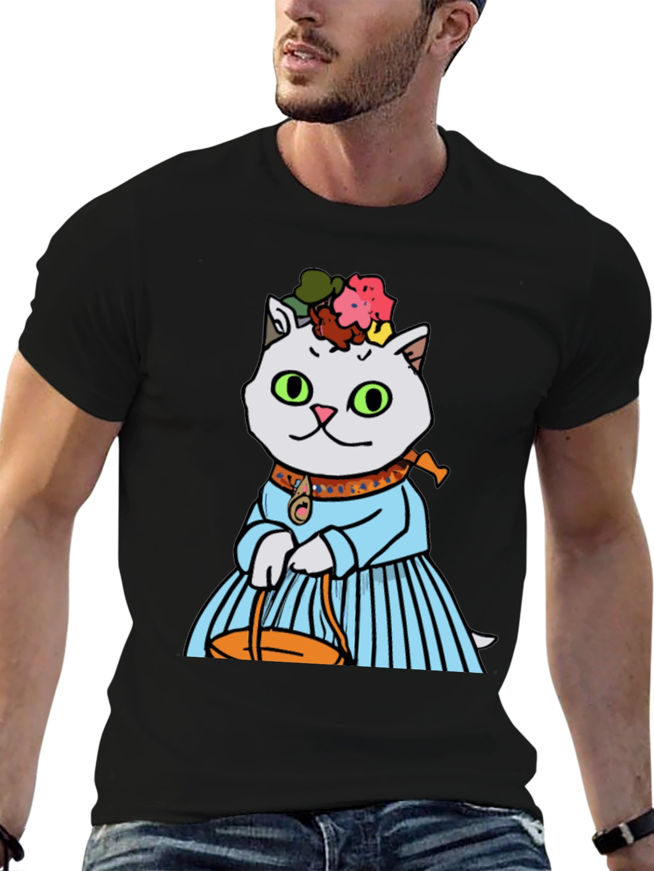 Frida Kahlo Cat T-Shirt - Unique Graphic Tee