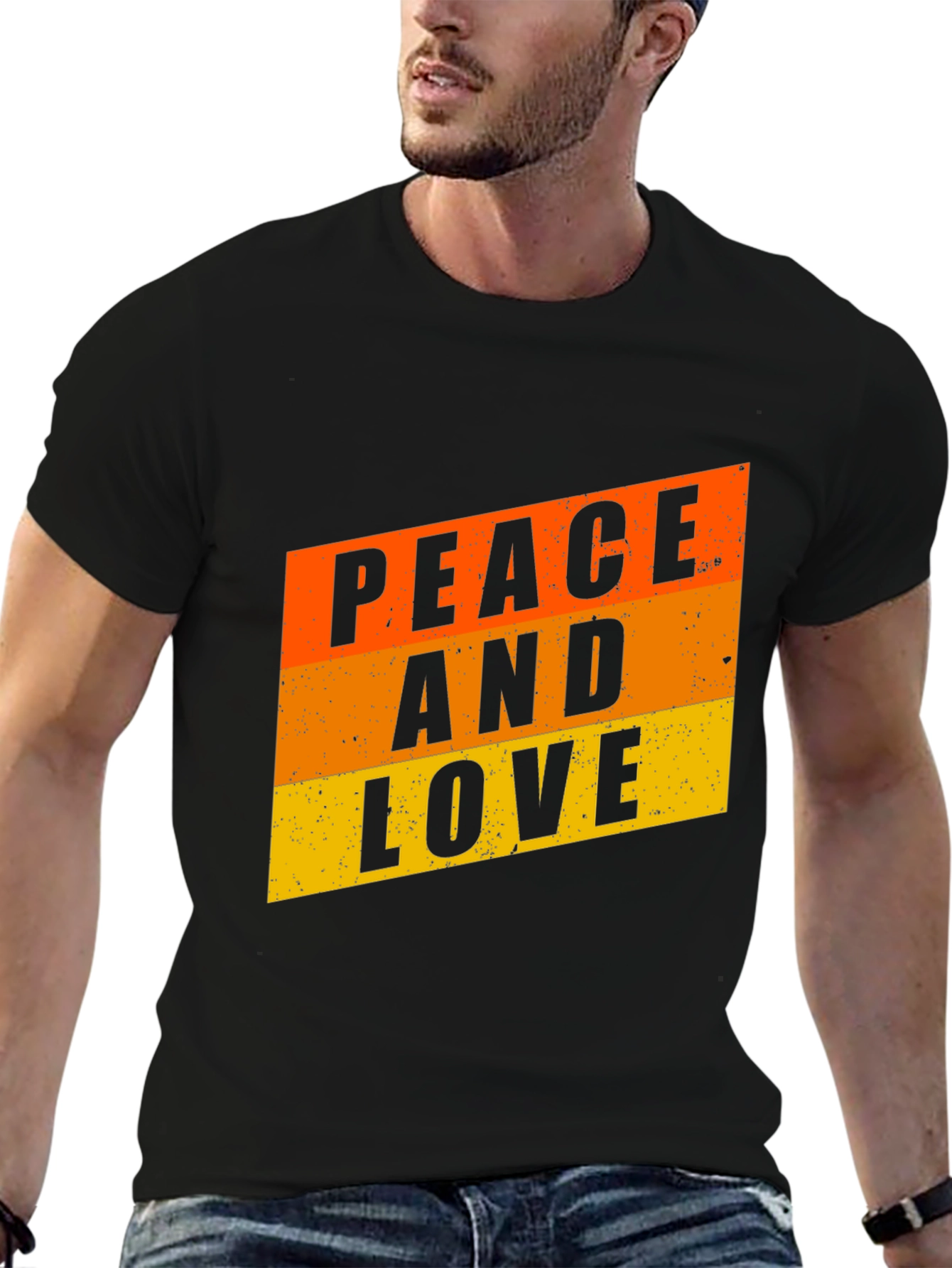 Peace and Love Retro T-Shirt