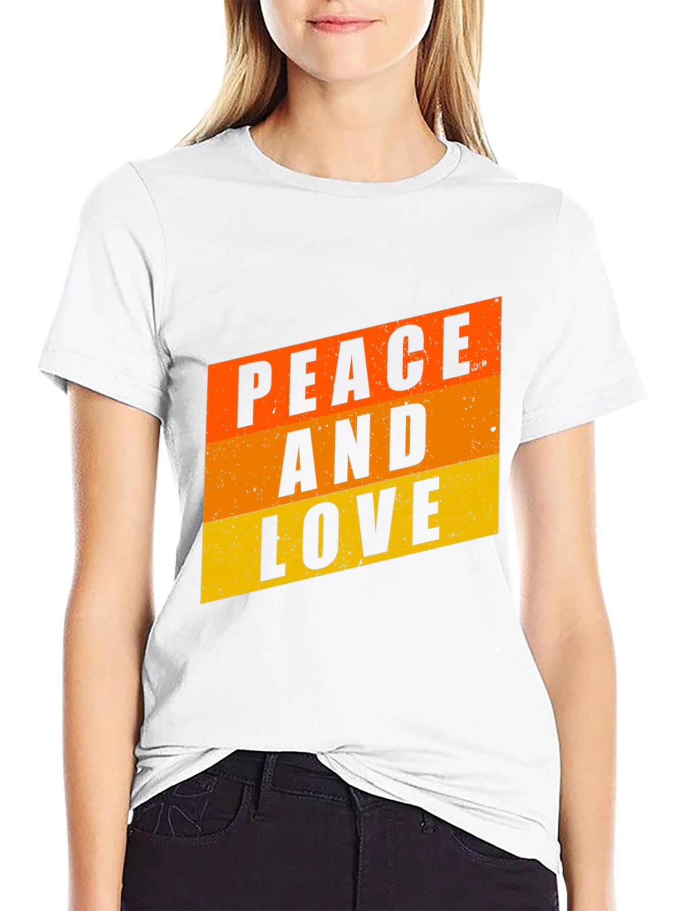 Peace and Love Retro T-Shirt