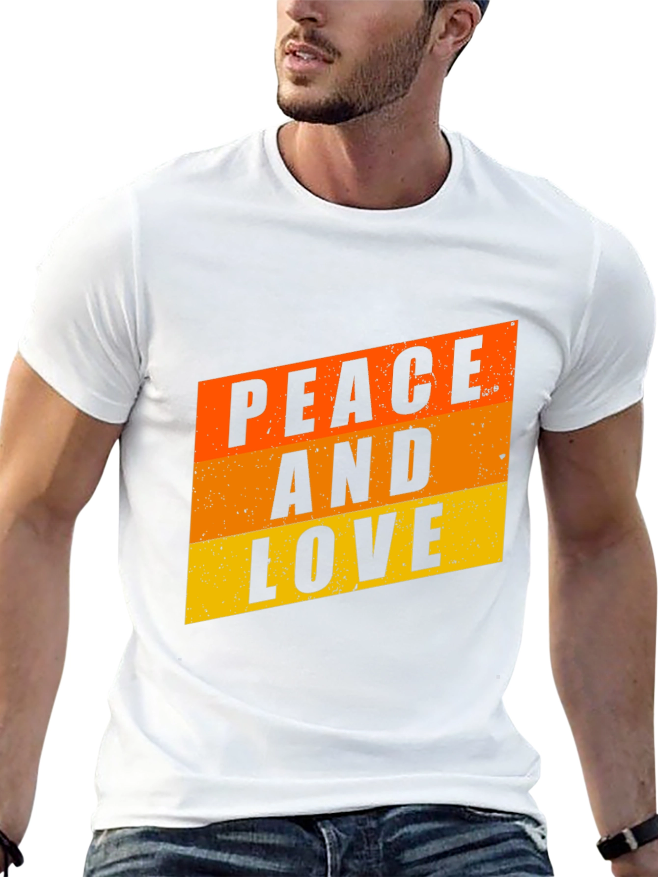 Peace and Love Retro T-Shirt