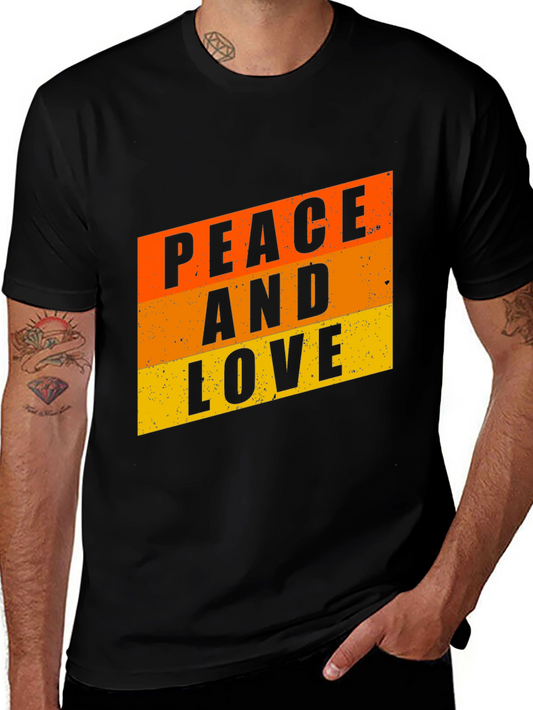 Peace and Love Retro T-Shirt