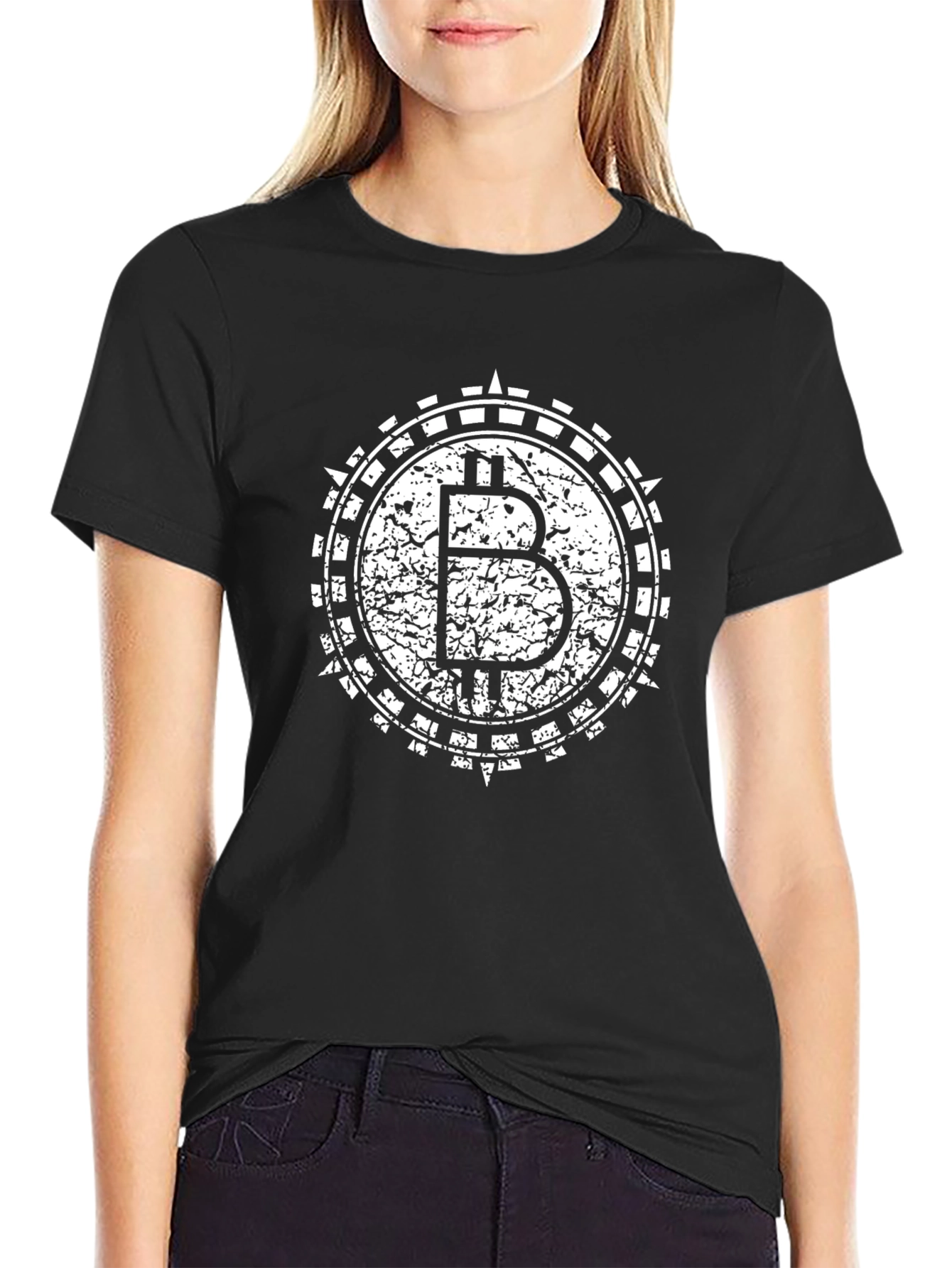 Bitcoin Logo Graphic Tee - Black