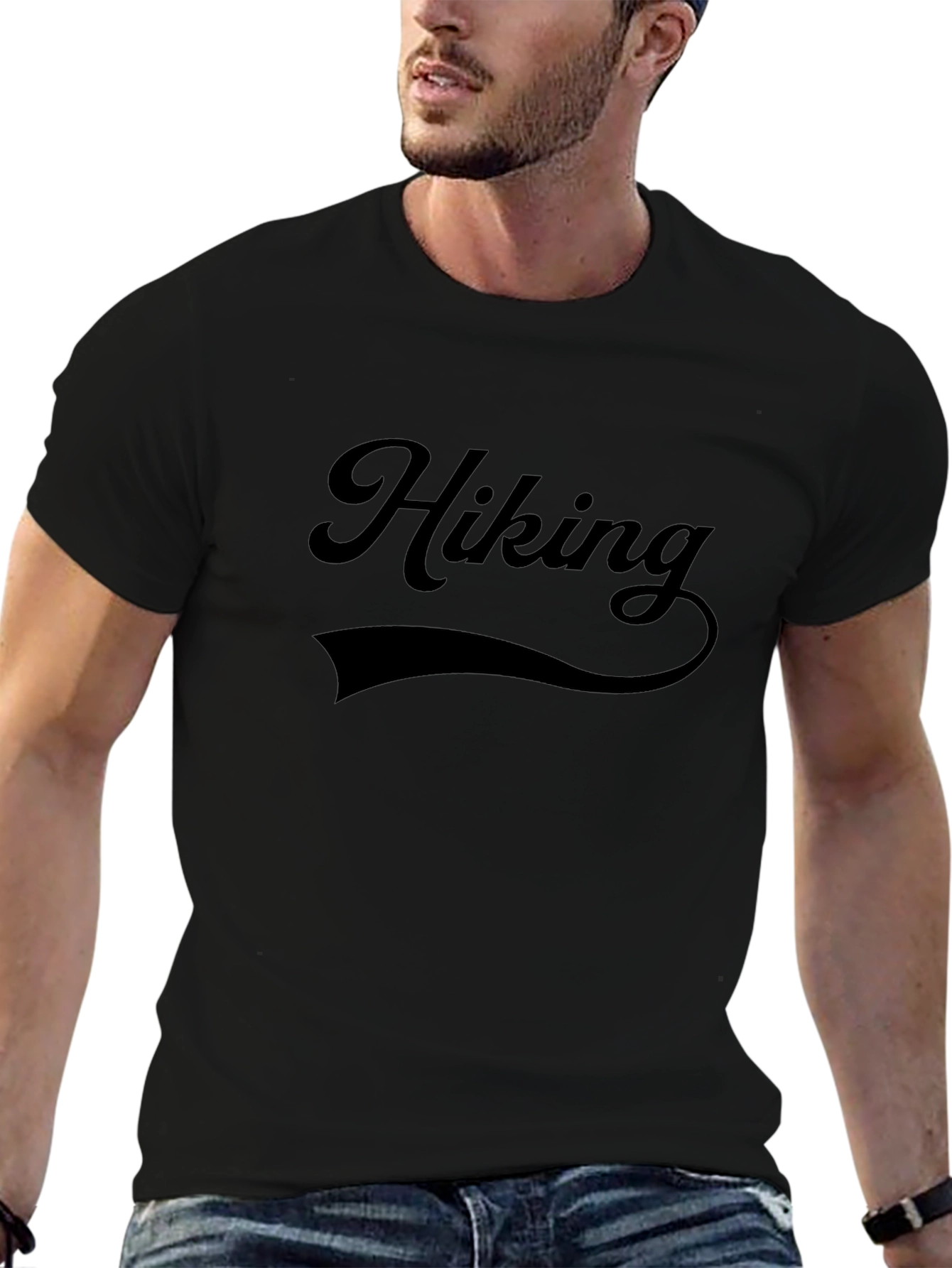 Hiking Black Graphic T-Shirt