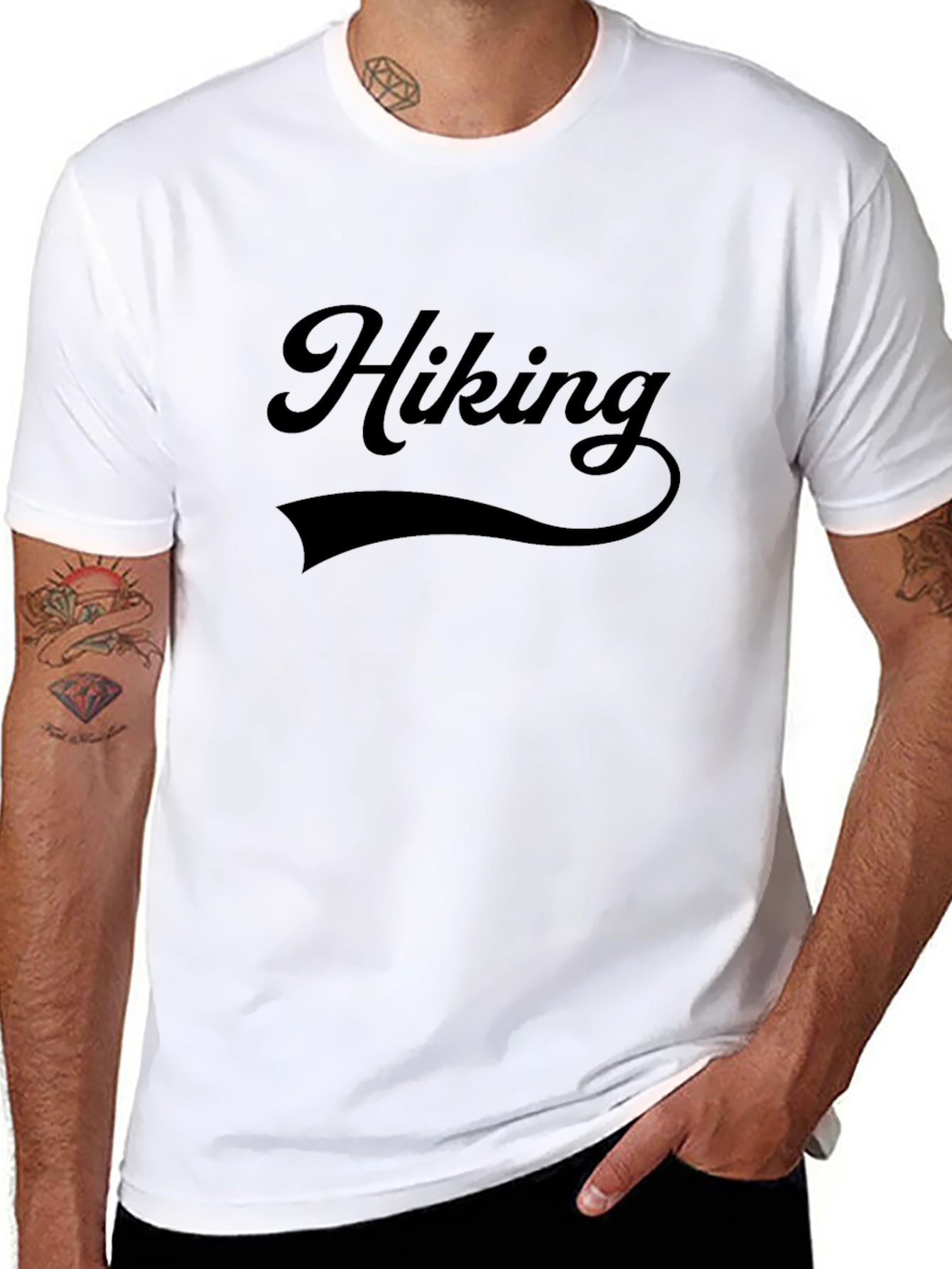 Hiking Black Graphic T-Shirt