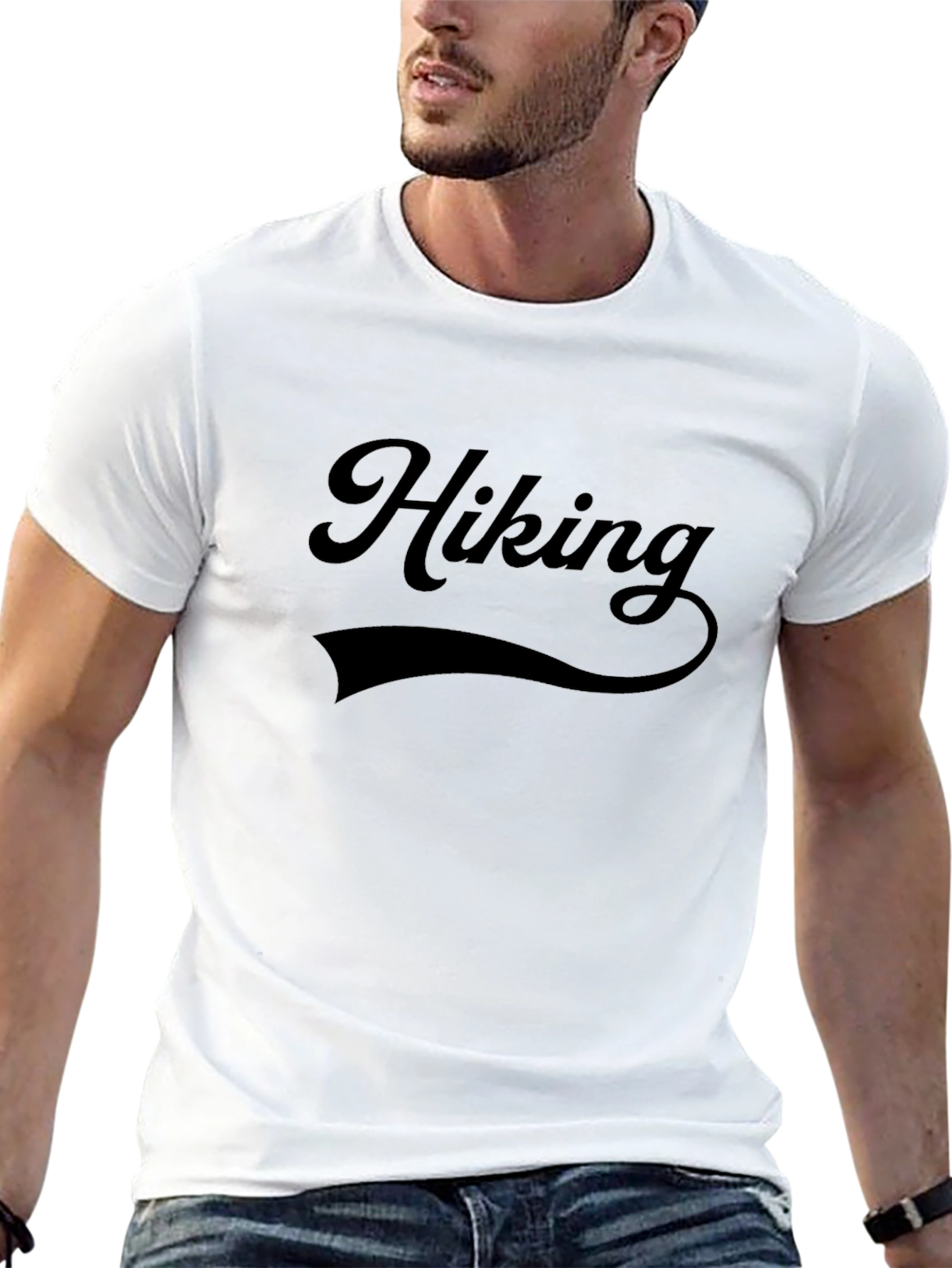 Hiking Black Graphic T-Shirt