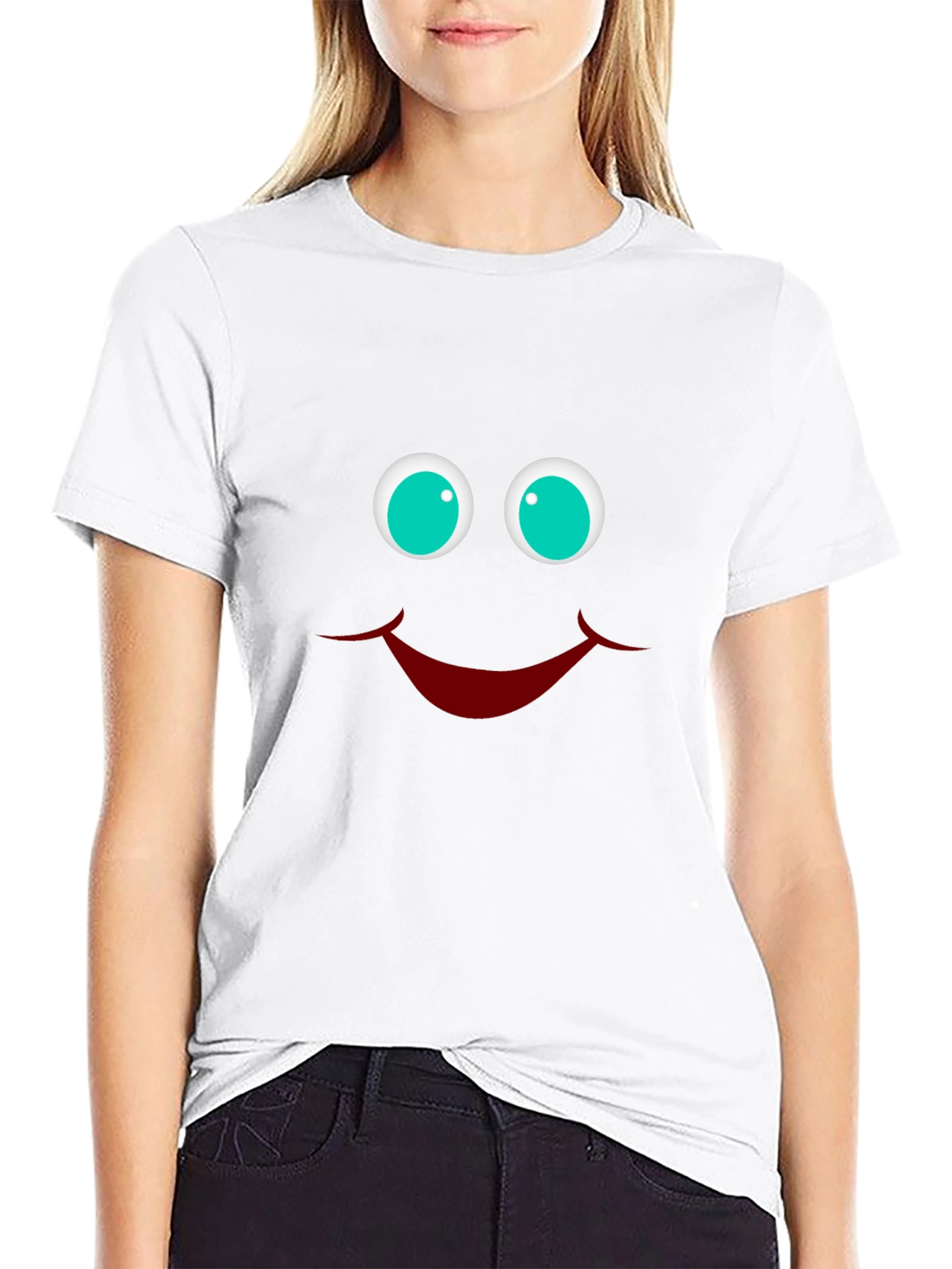 Smiley Face Graphic T-Shirt - Funny Casual Tee