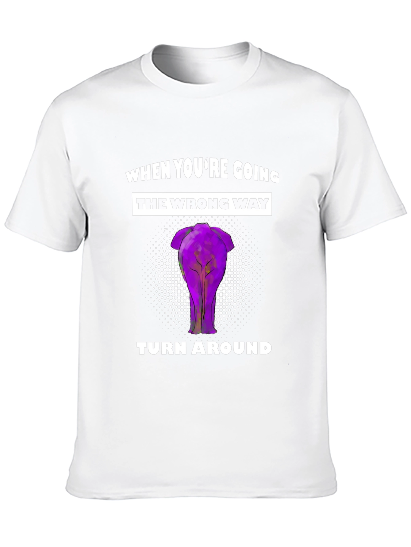 Funny Elephant Backside T-Shirt - Turn Around