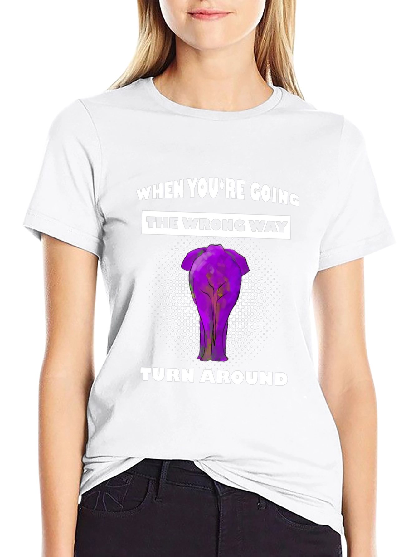 Funny Elephant Backside T-Shirt - Turn Around