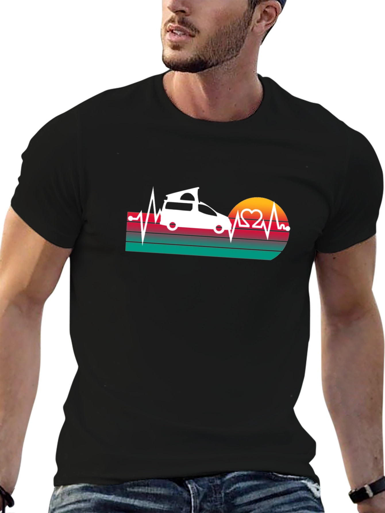 Camper Van Heartbeat T-Shirt