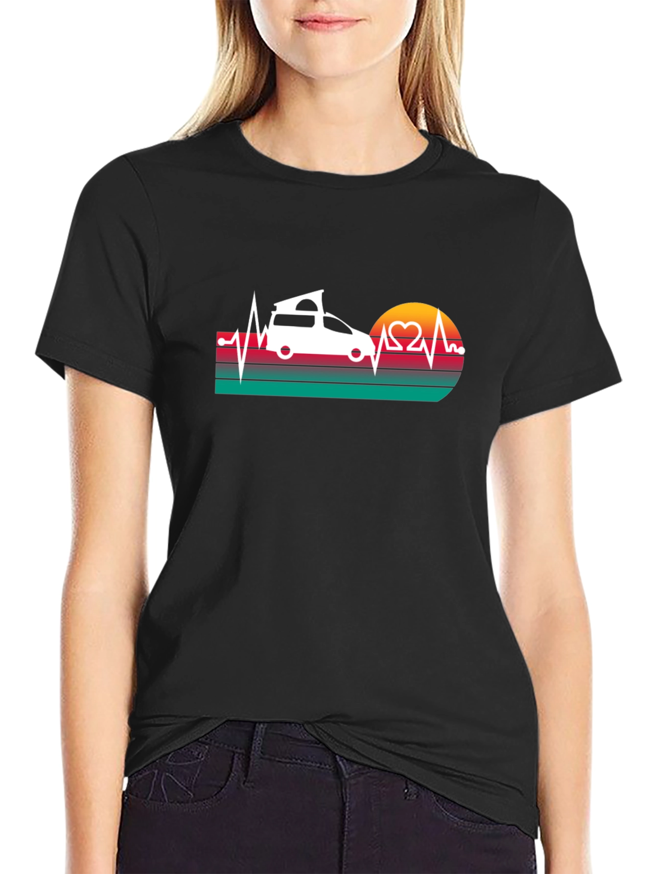 Camper Van Heartbeat T-Shirt