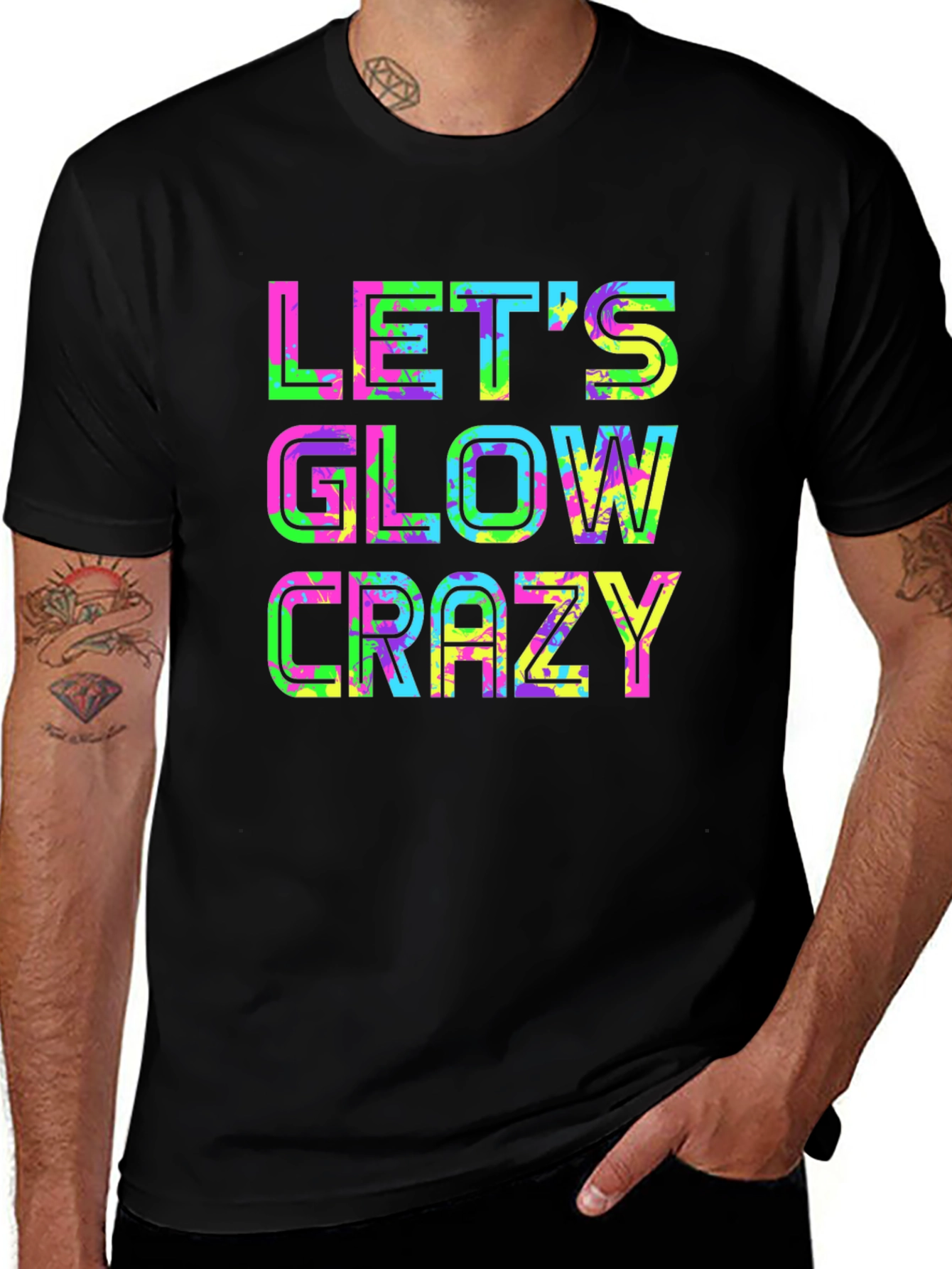 Lets Glow Crazy - Neon Party T-Shirt