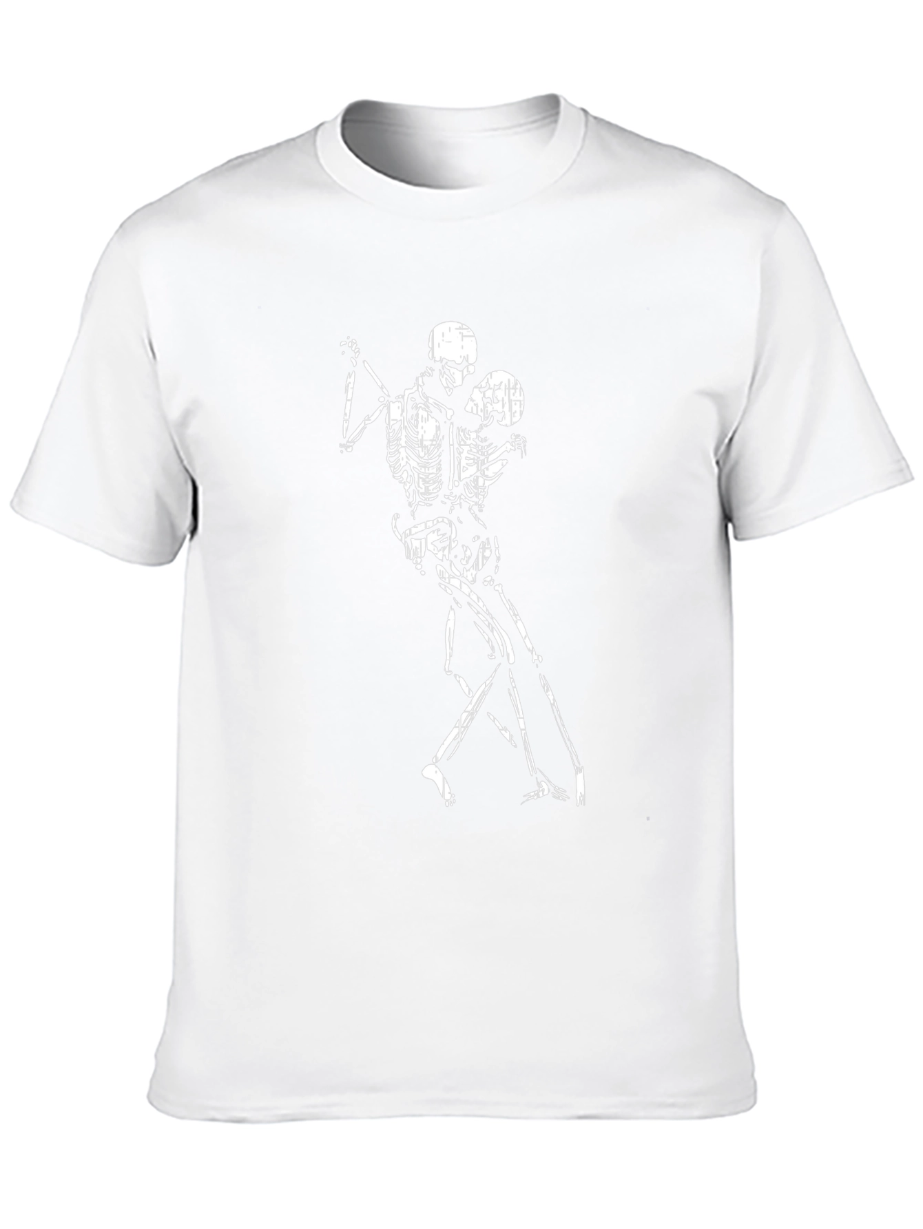 Dancing Skeletons Graphic Tee - Black Cotton