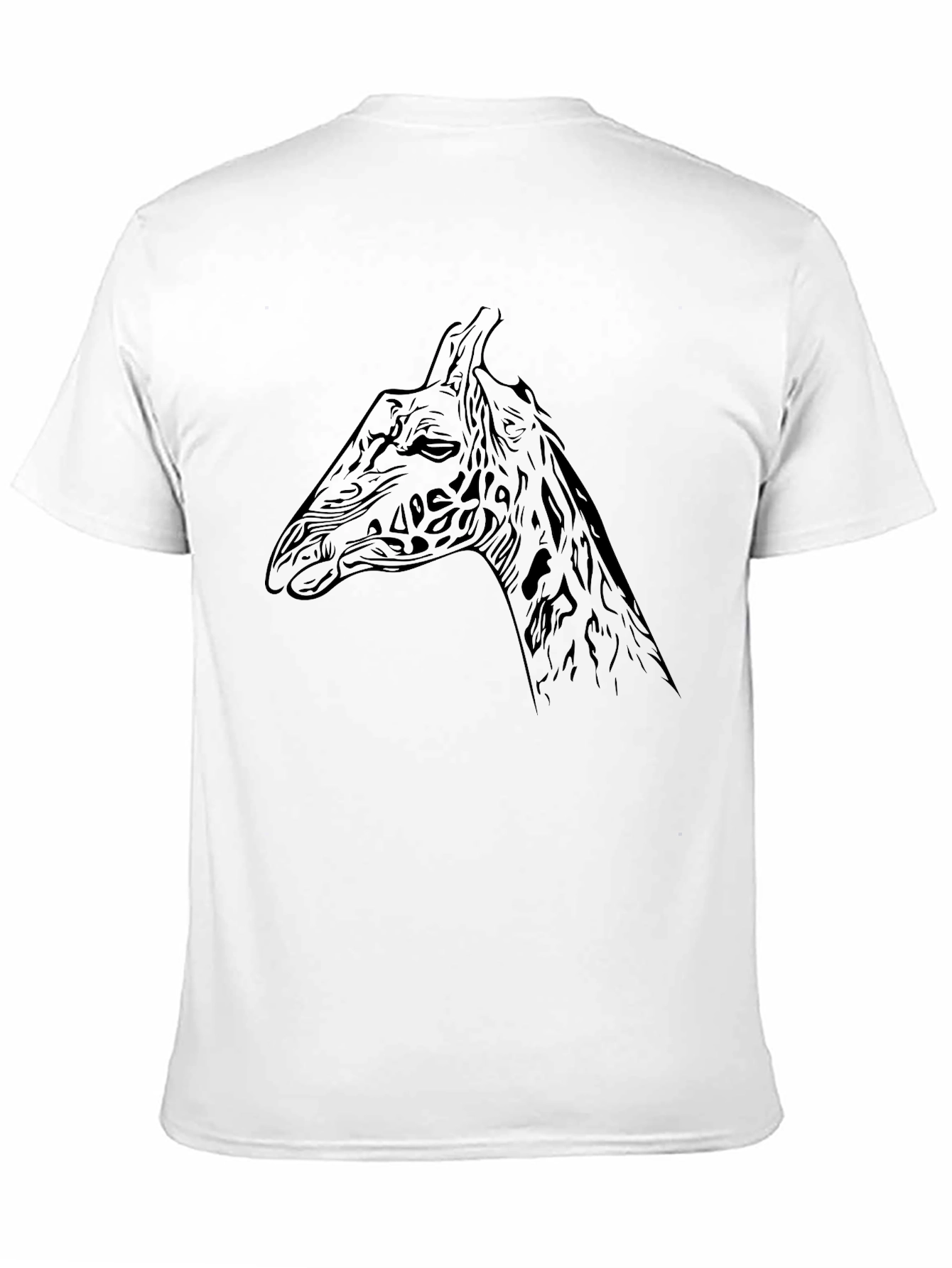 Giraffe Outline Graphic Tee - Unisex Black T-Shirt