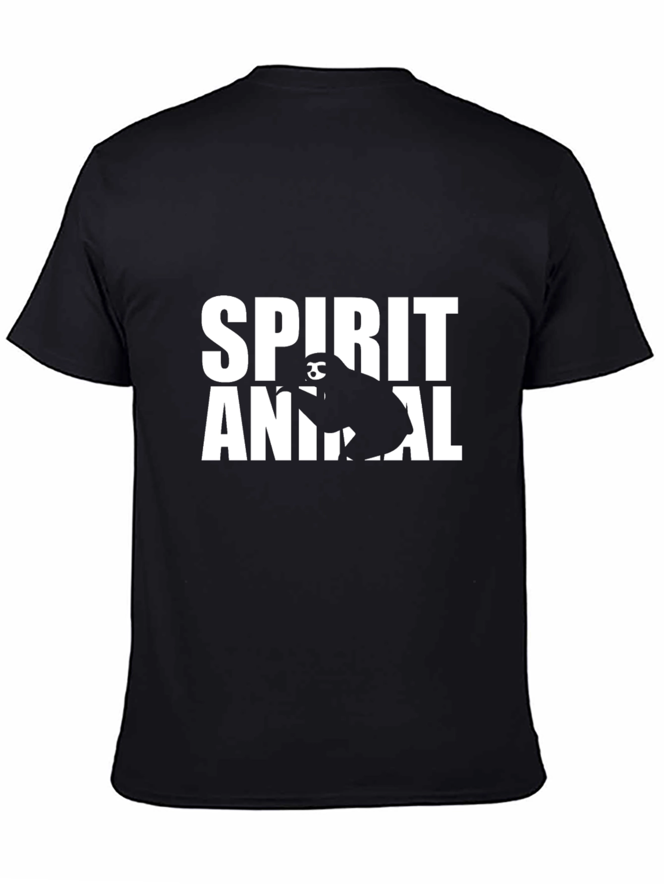 Spirit Animal Sloth T-Shirt - Black Cotton Tee