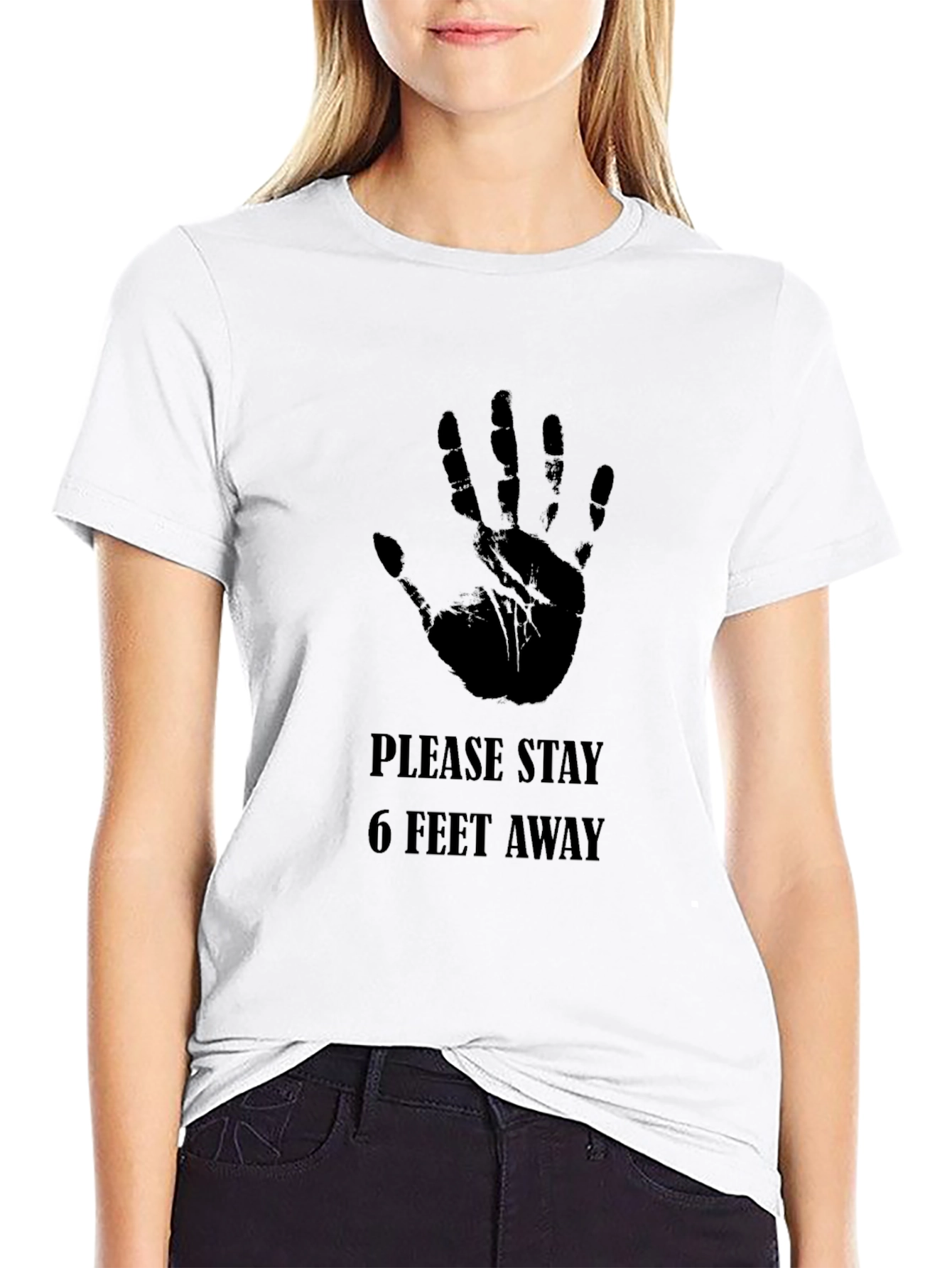Stay Away Hand Print Graphic Tee