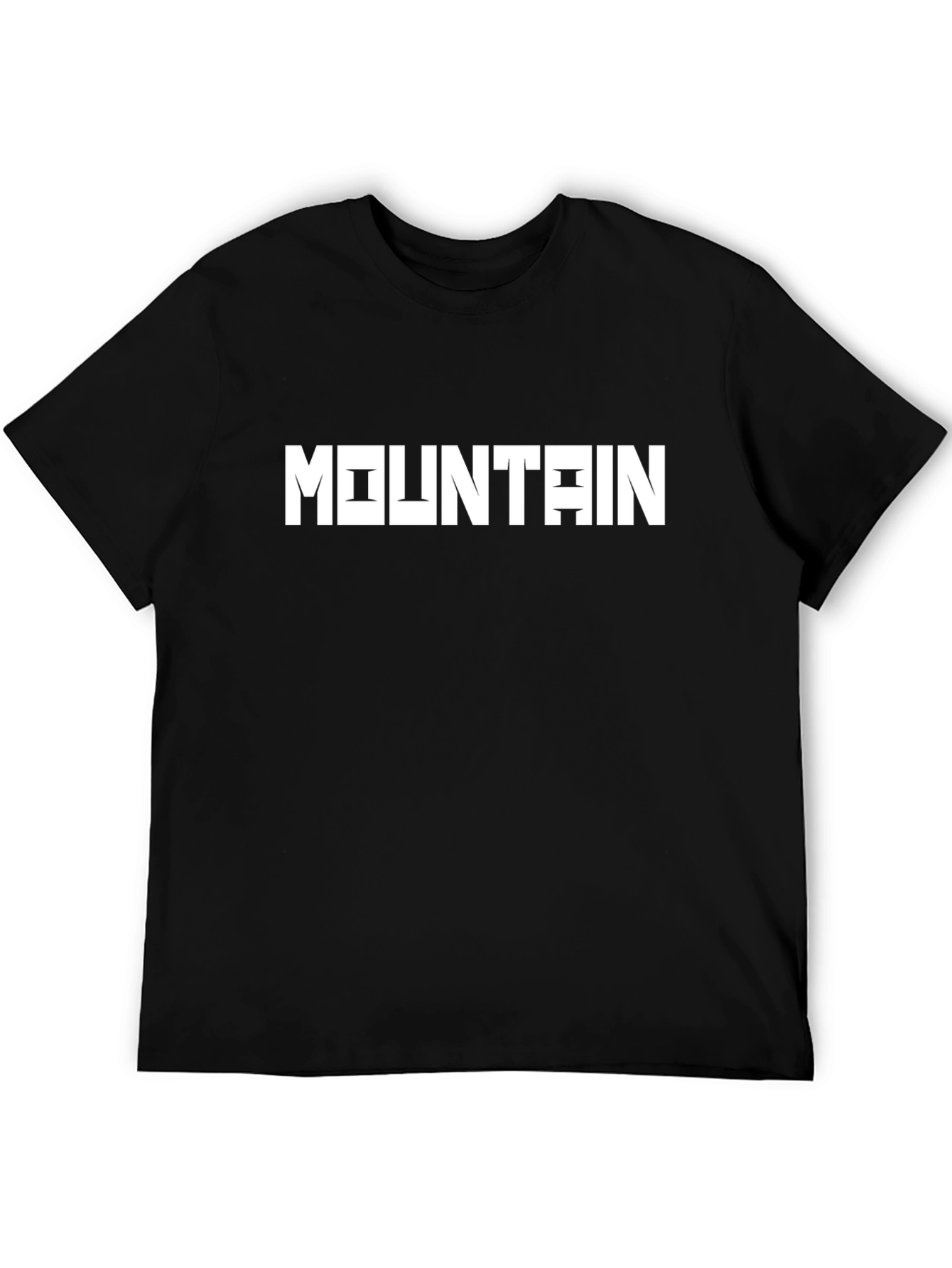 Mountain Graphic Tee - Black Casual T-Shirt