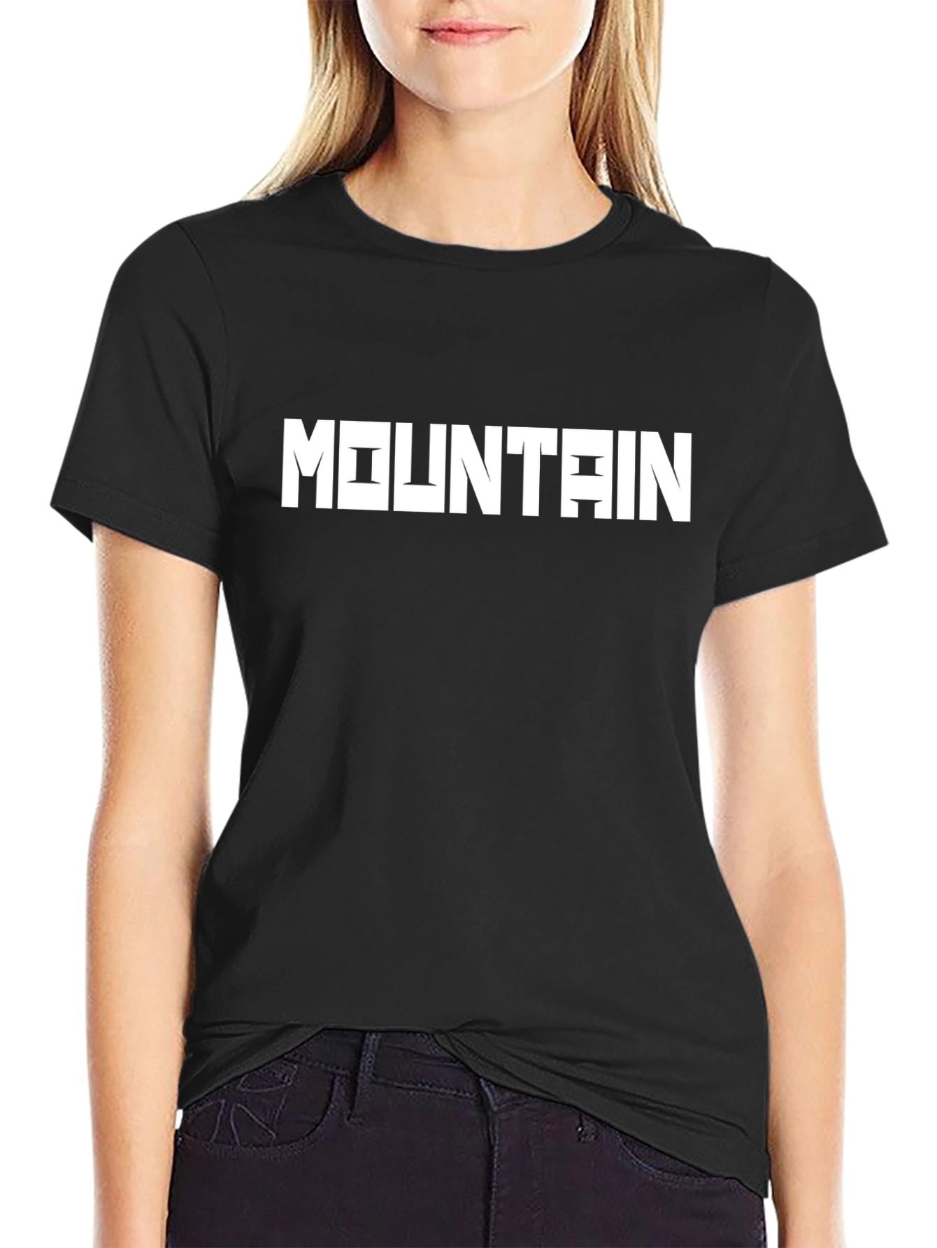Mountain Graphic Tee - Black Casual T-Shirt