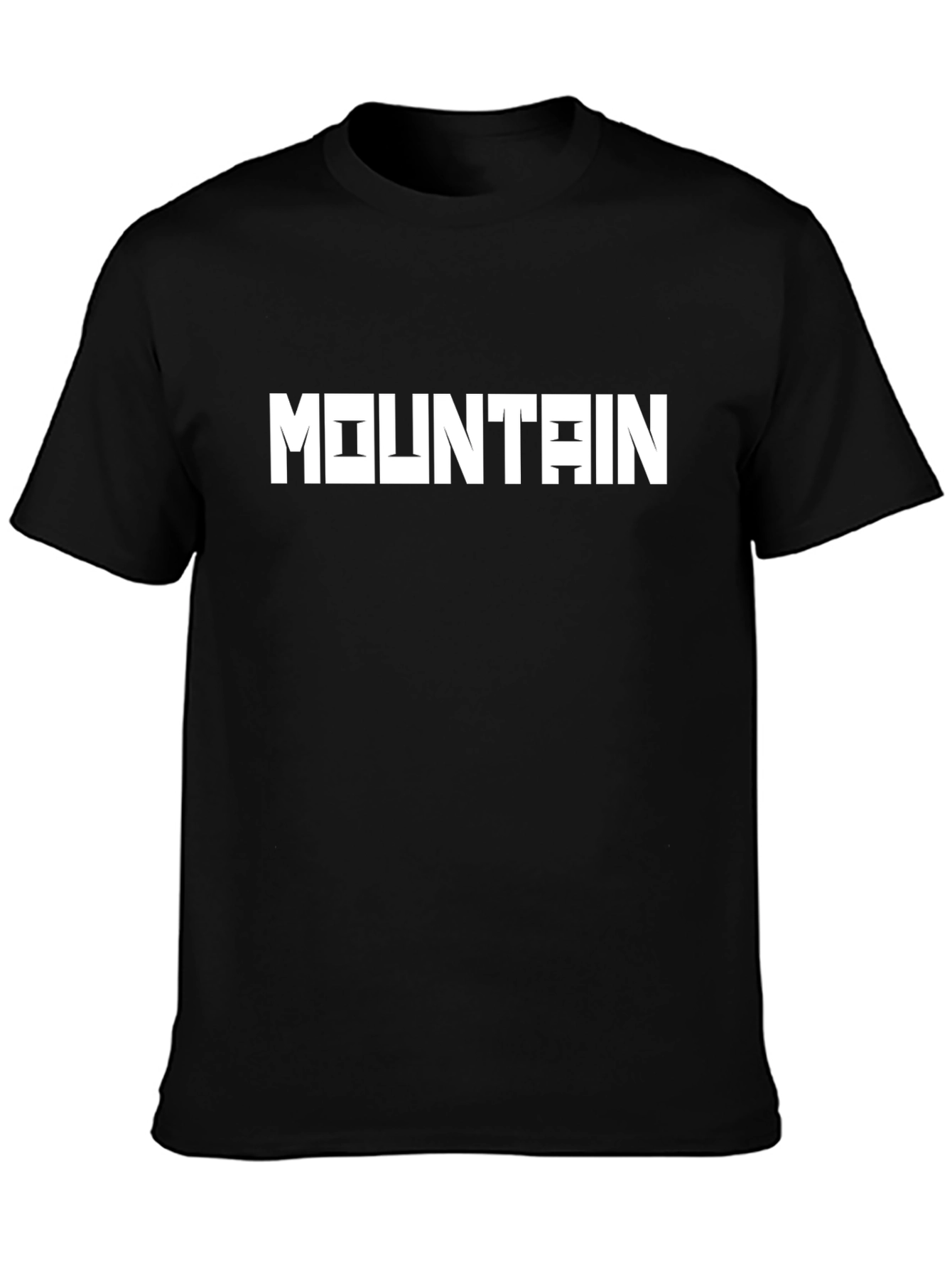 Mountain Graphic Tee - Black Casual T-Shirt