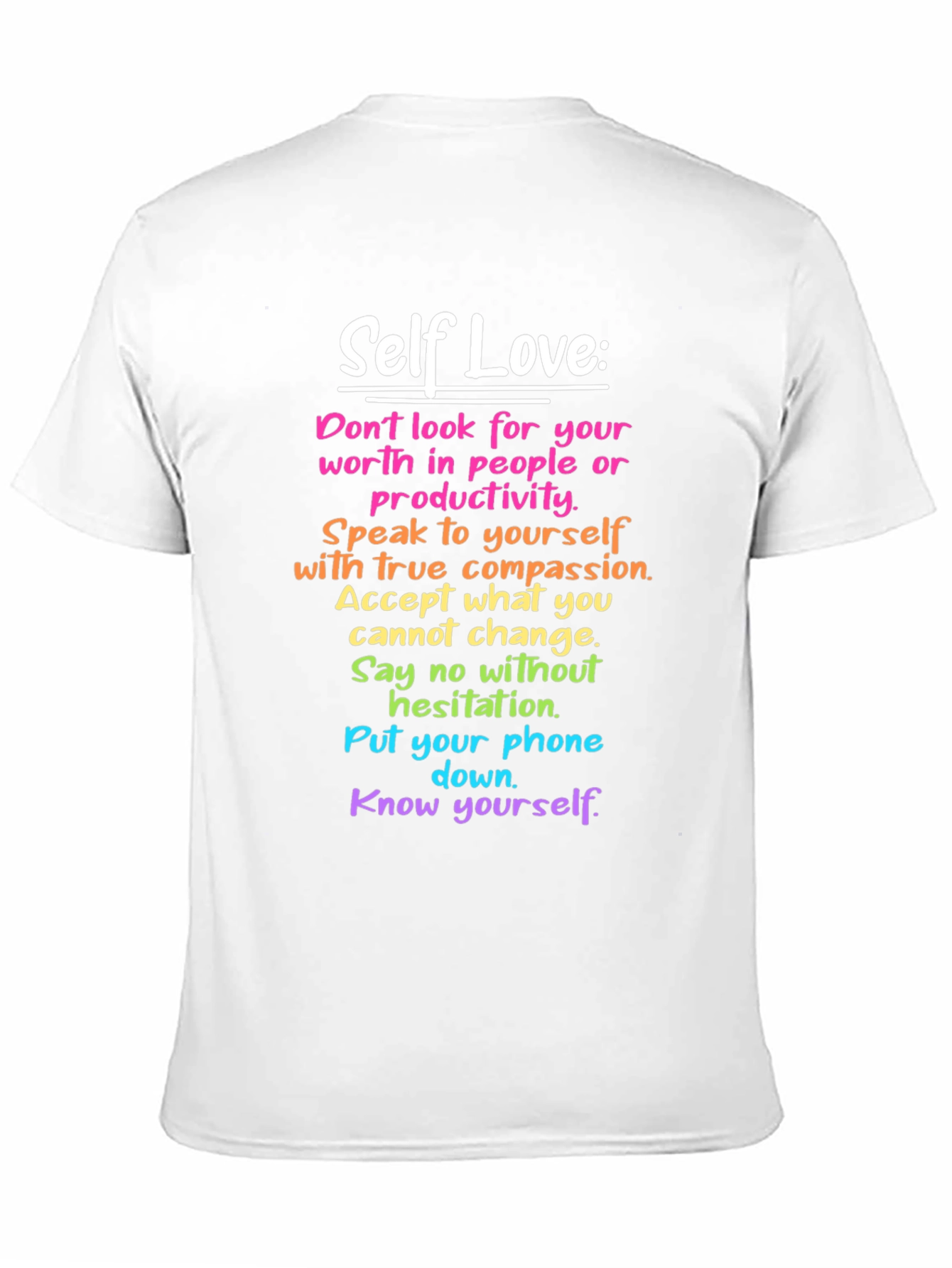Self Love Affirmations Black T-Shirt