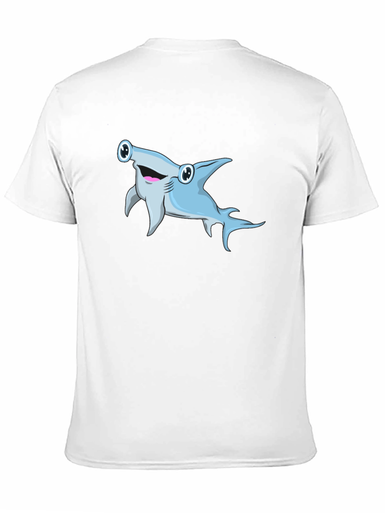 Cartoon Hammerhead Shark Graphic T-Shirt