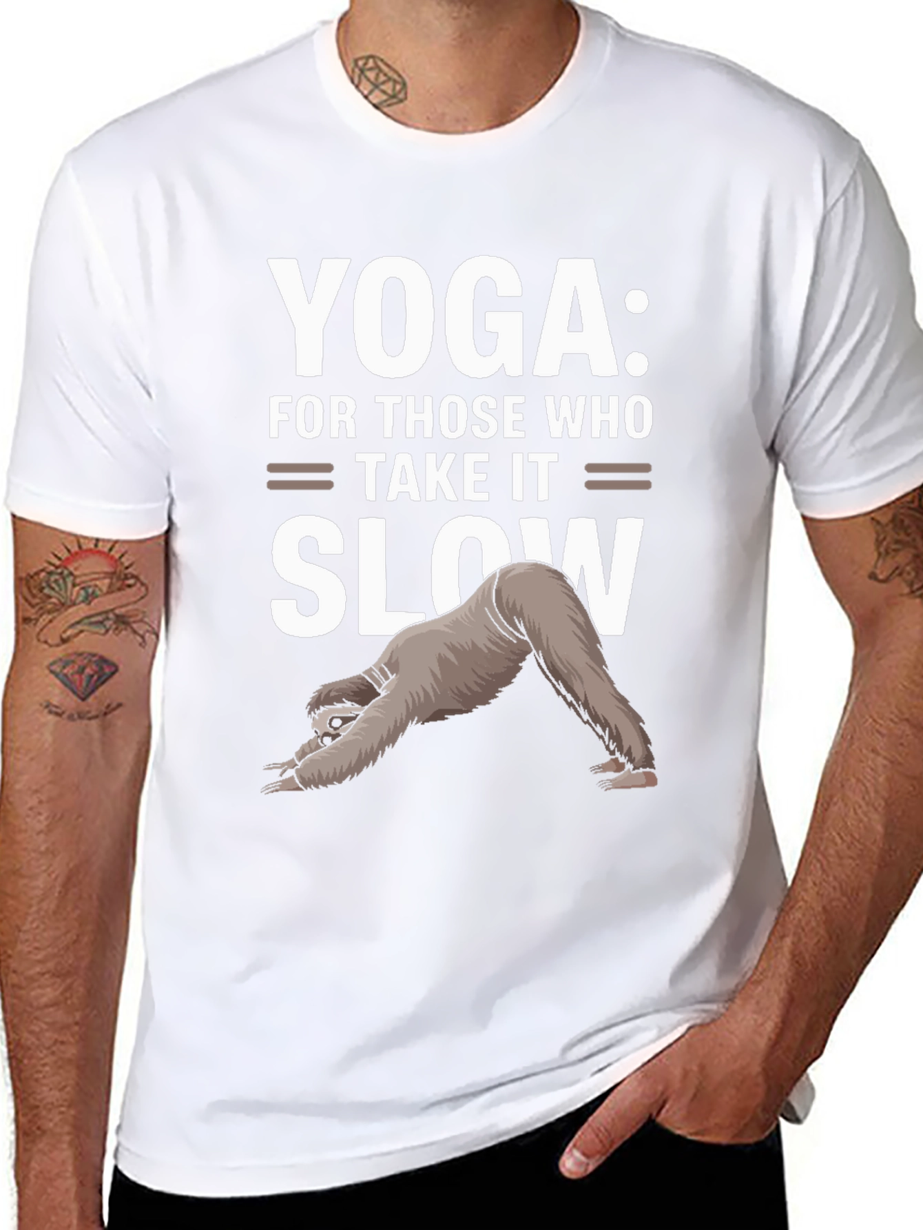 Yoga Sloth Graphic Tee - Take It Slow T-Shirt