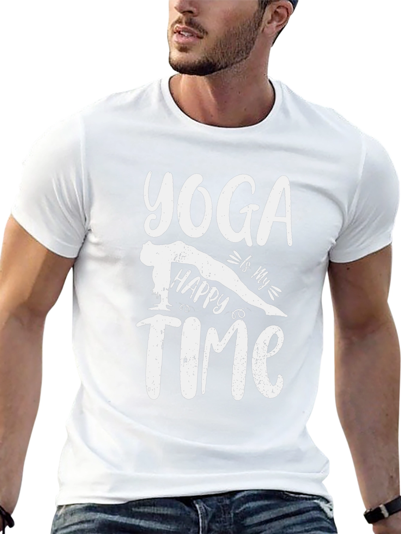 Yoga Is My Happy Time T-Shirt Black