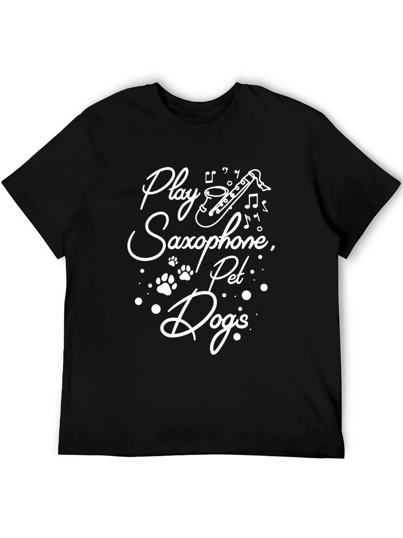 Play Saxophone Pet Dogs Graphic Tee