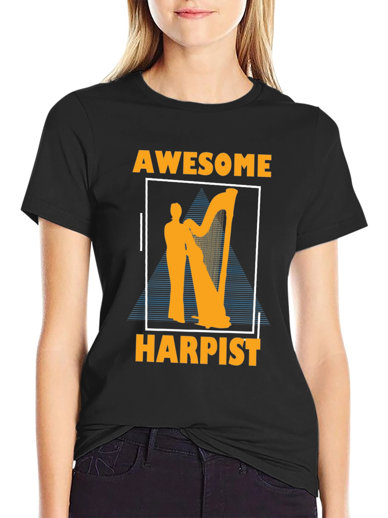 Awesome Harpist Graphic T-Shirt Musician Tee