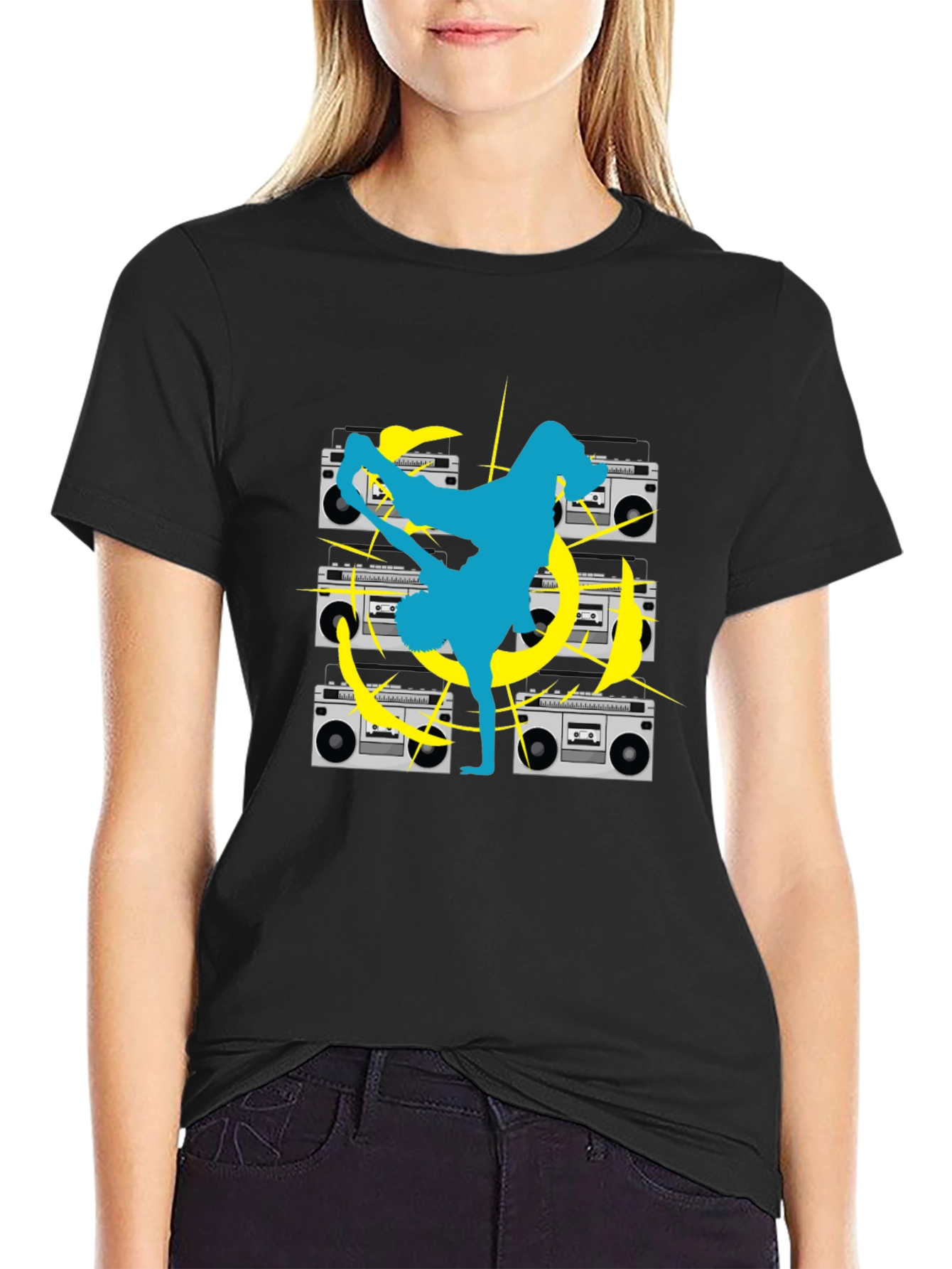 Retro Dance Black T-Shirt