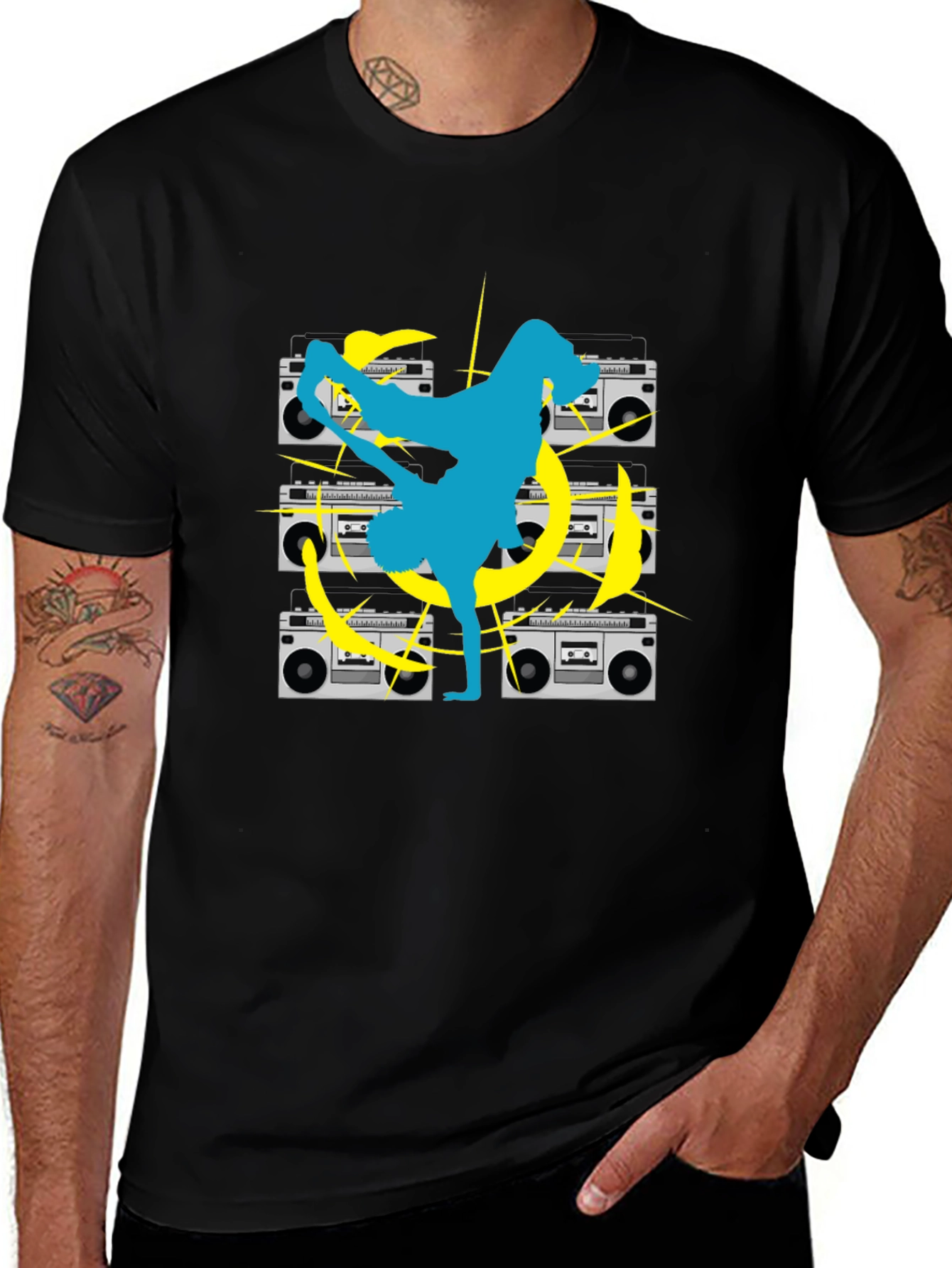 Retro Dance Black T-Shirt