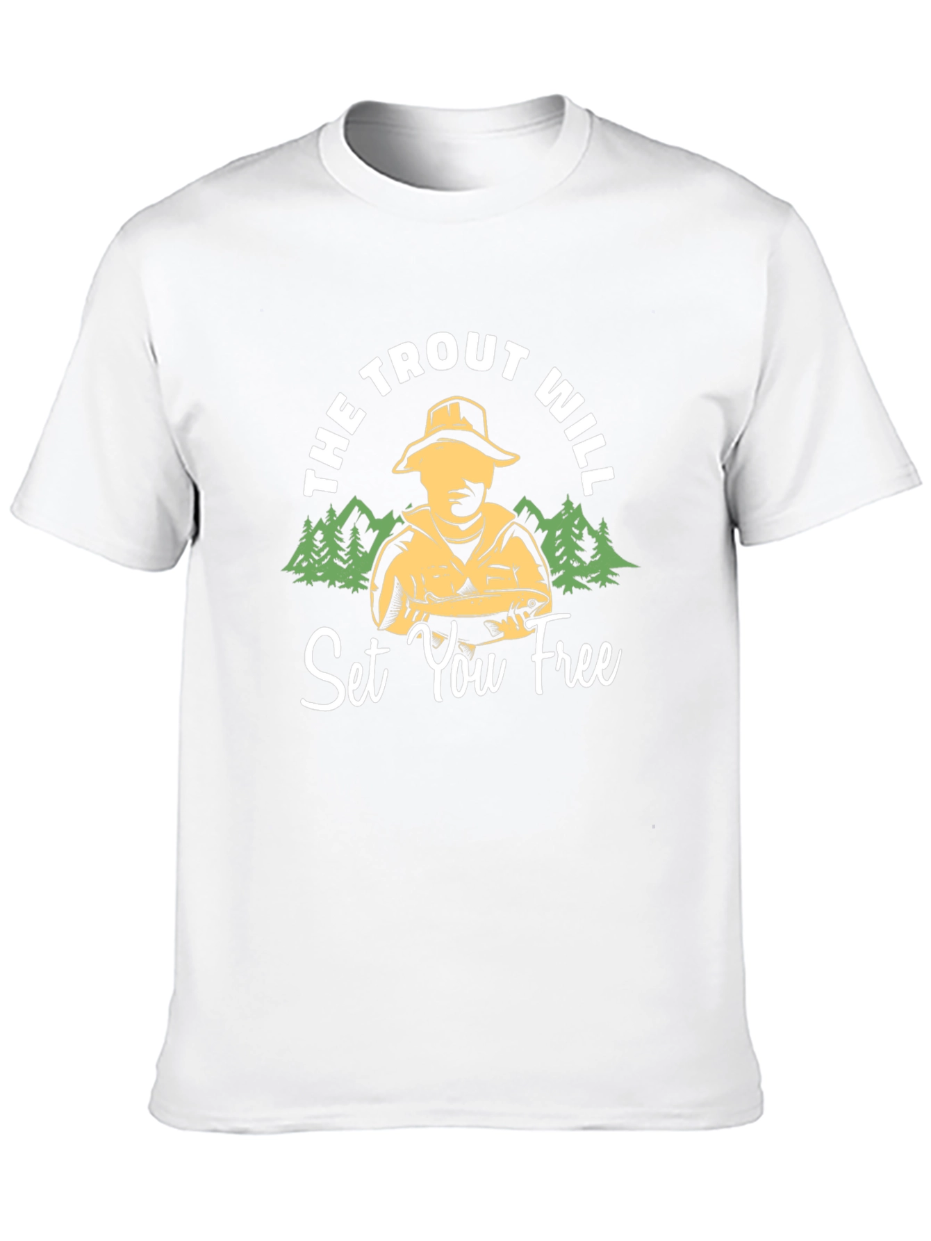 The Trout Will Set You Free Black T-Shirt
