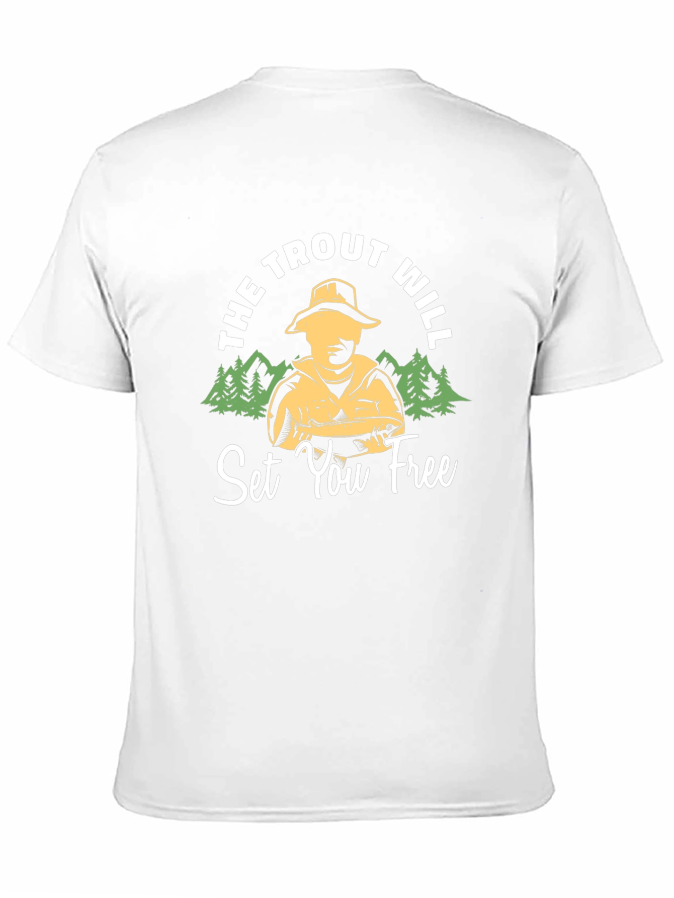 The Trout Will Set You Free Black T-Shirt