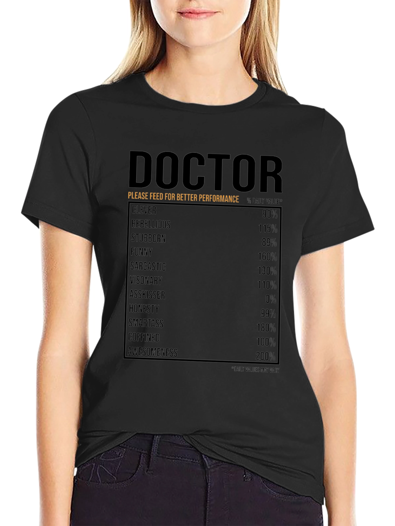 Doctor Nutrition Facts Funny T-Shirt