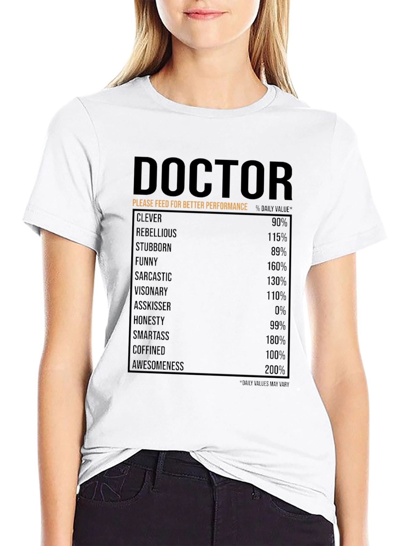 Doctor Nutrition Facts Funny T-Shirt