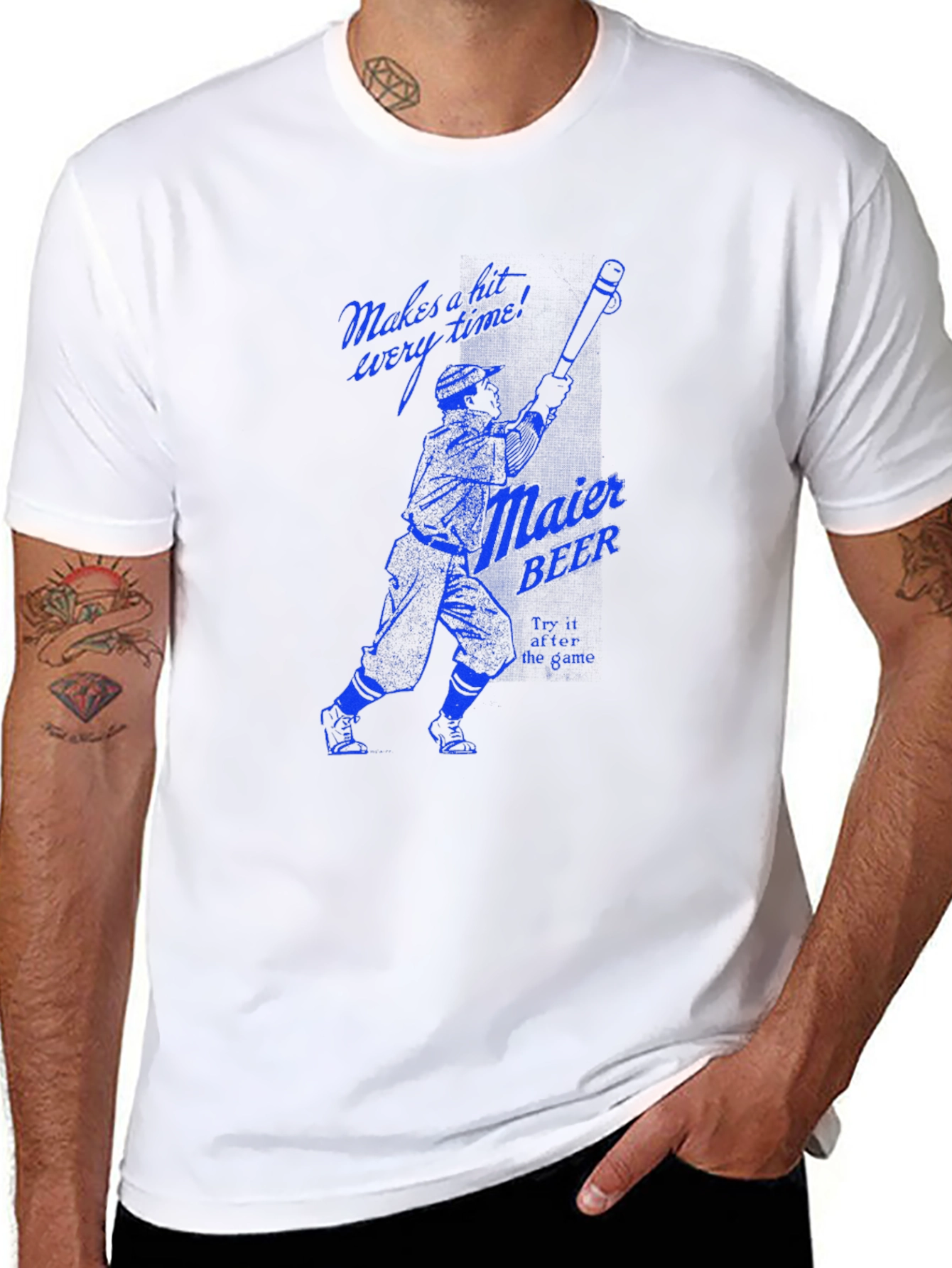 Maier Beer Baseball Graphic Tee - Black