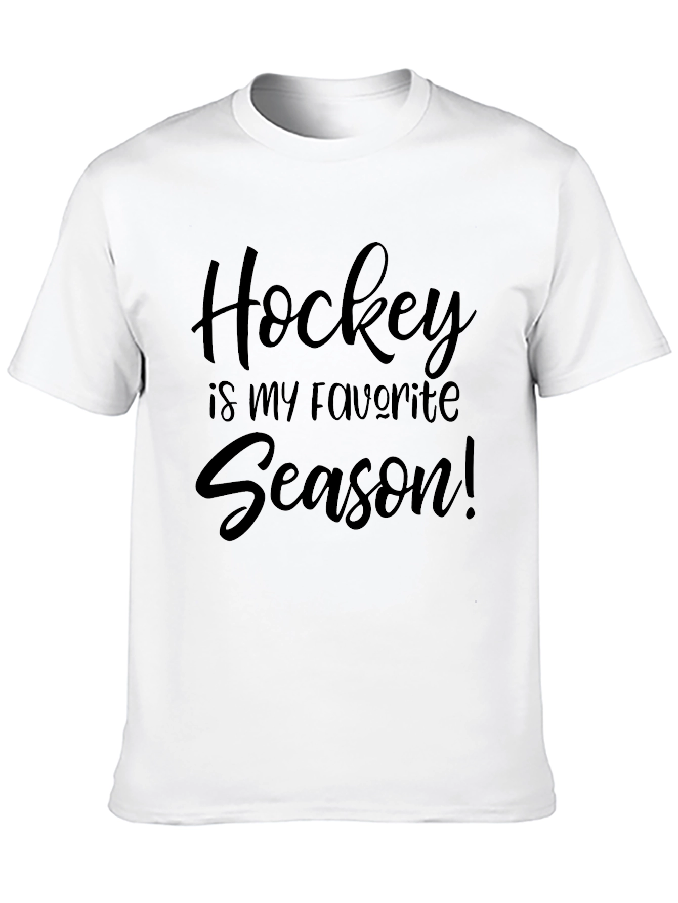 Hockey is My Favorite Season Black T-Shirt