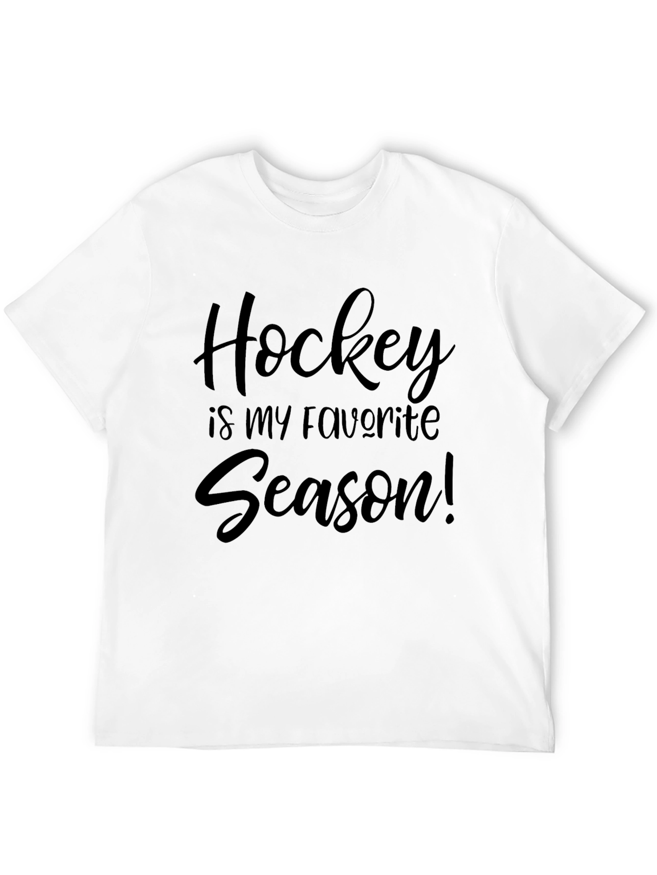 Hockey is My Favorite Season Black T-Shirt