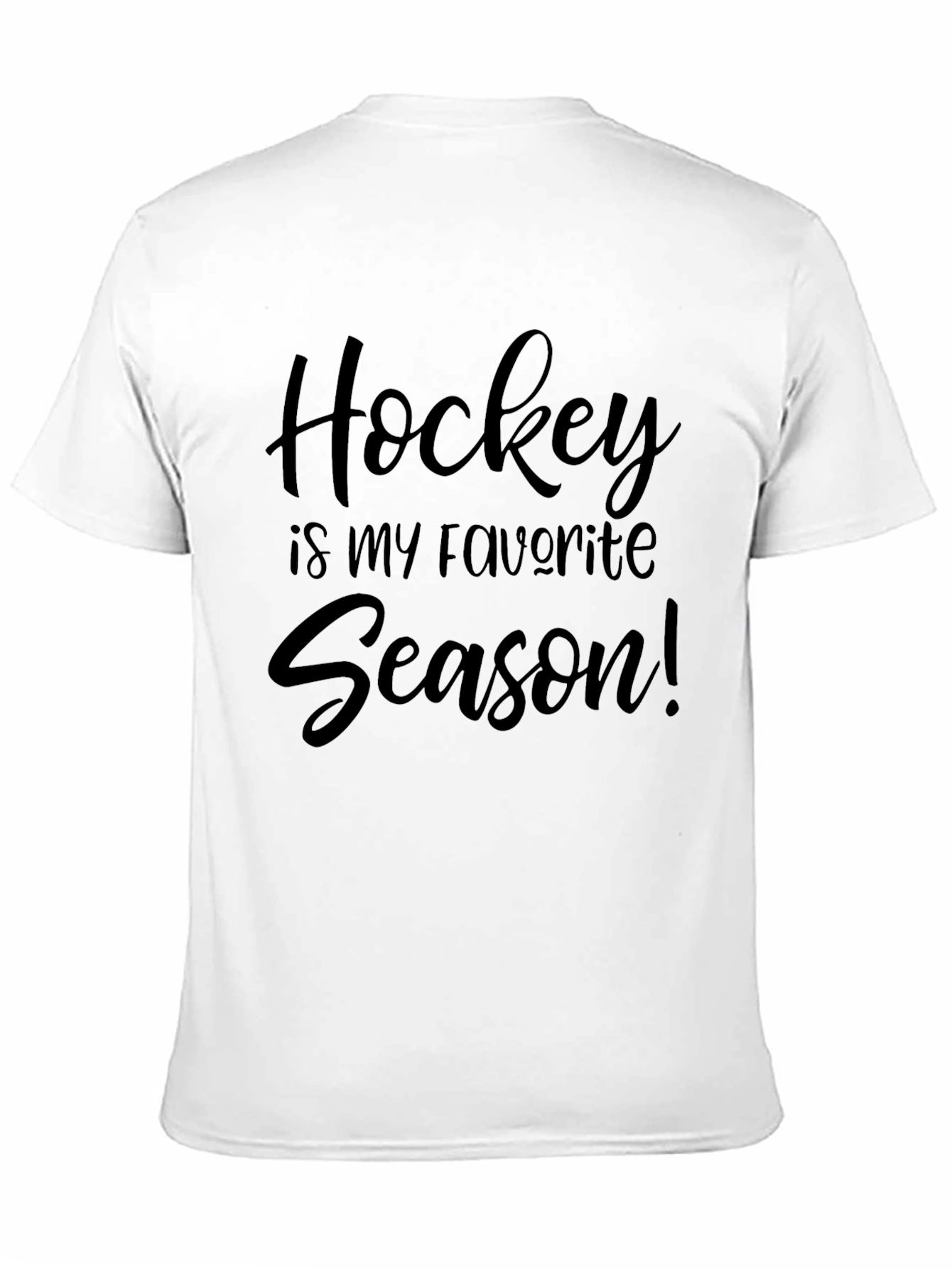 Hockey is My Favorite Season Black T-Shirt