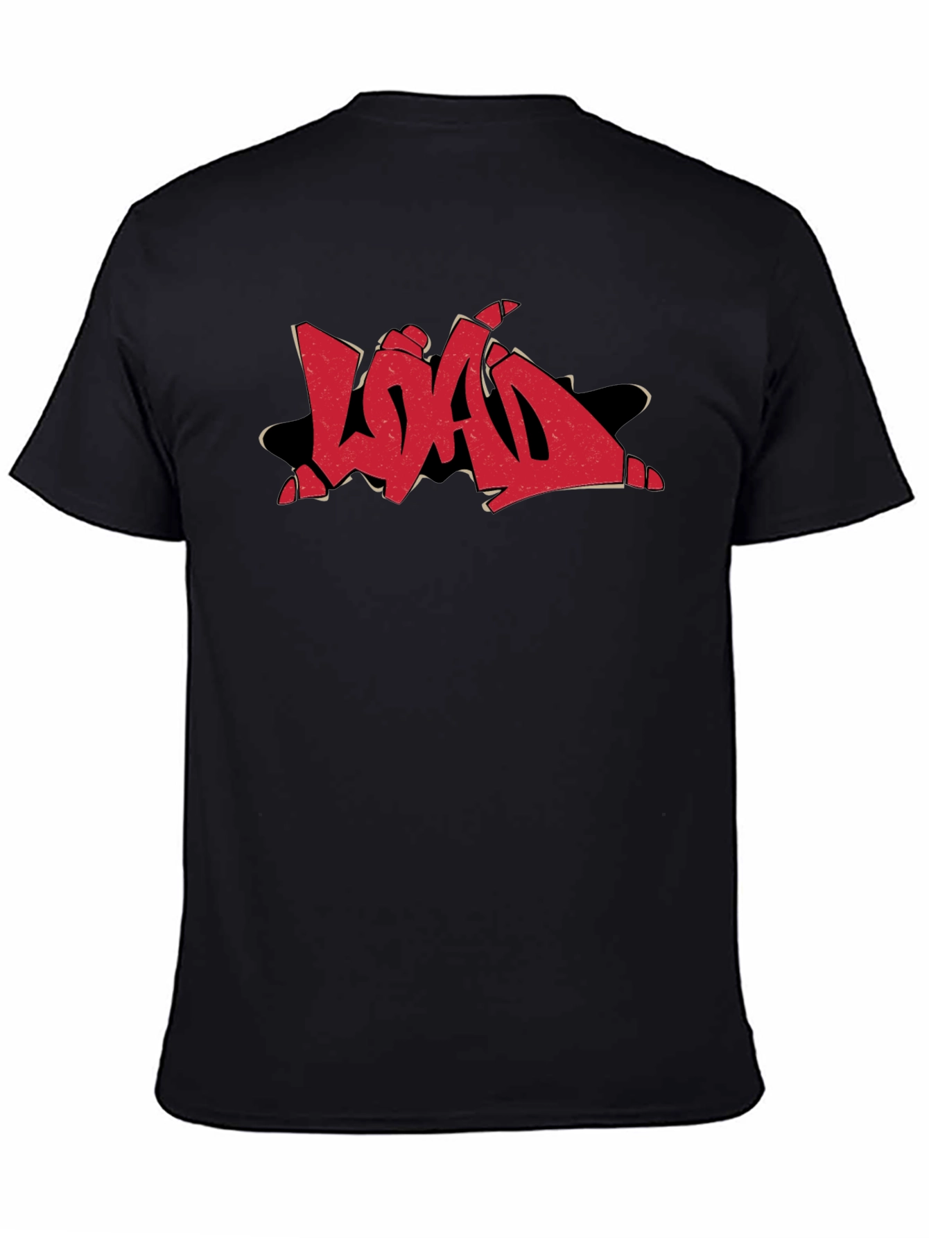 Graphic Print T-Shirt - Red Load Graffiti Design