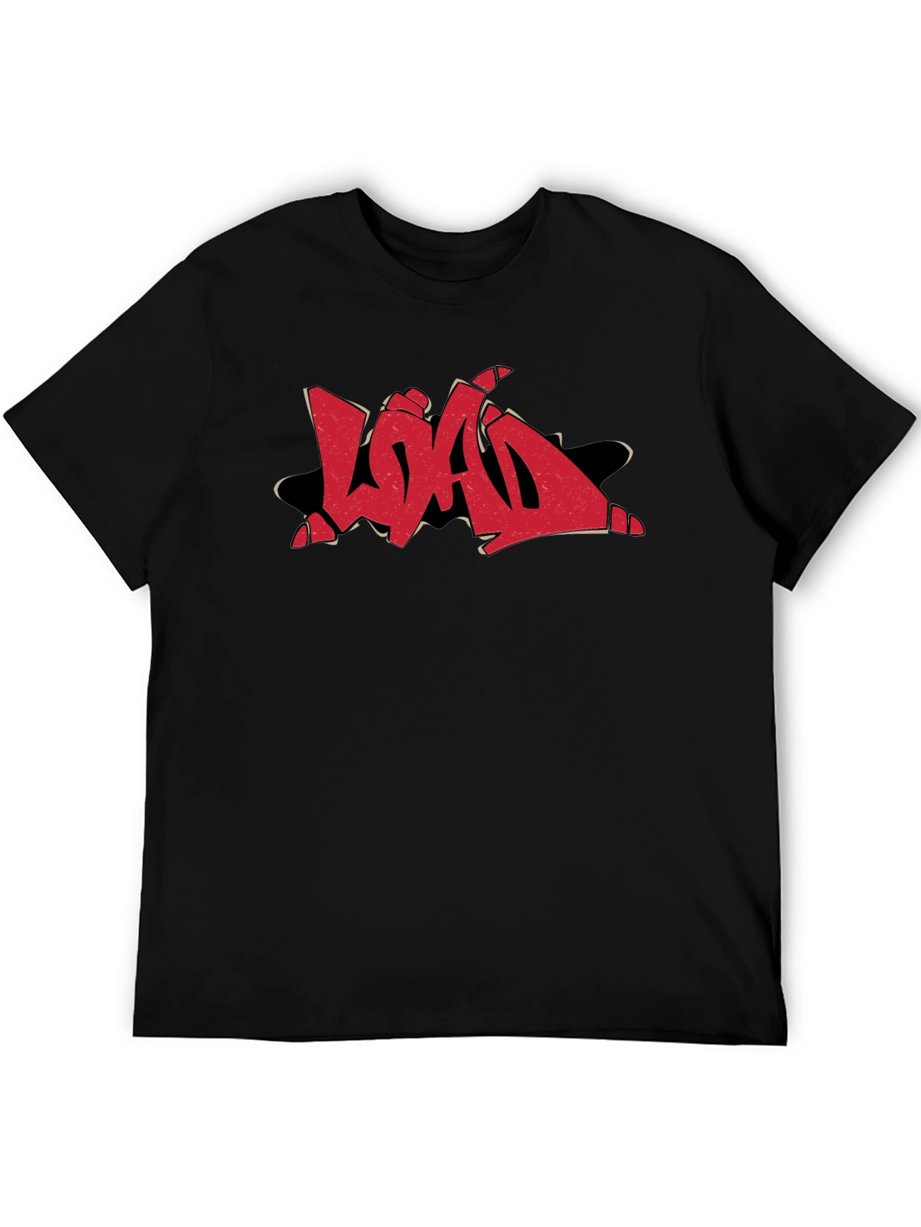 Graphic Print T-Shirt - Red Load Graffiti Design
