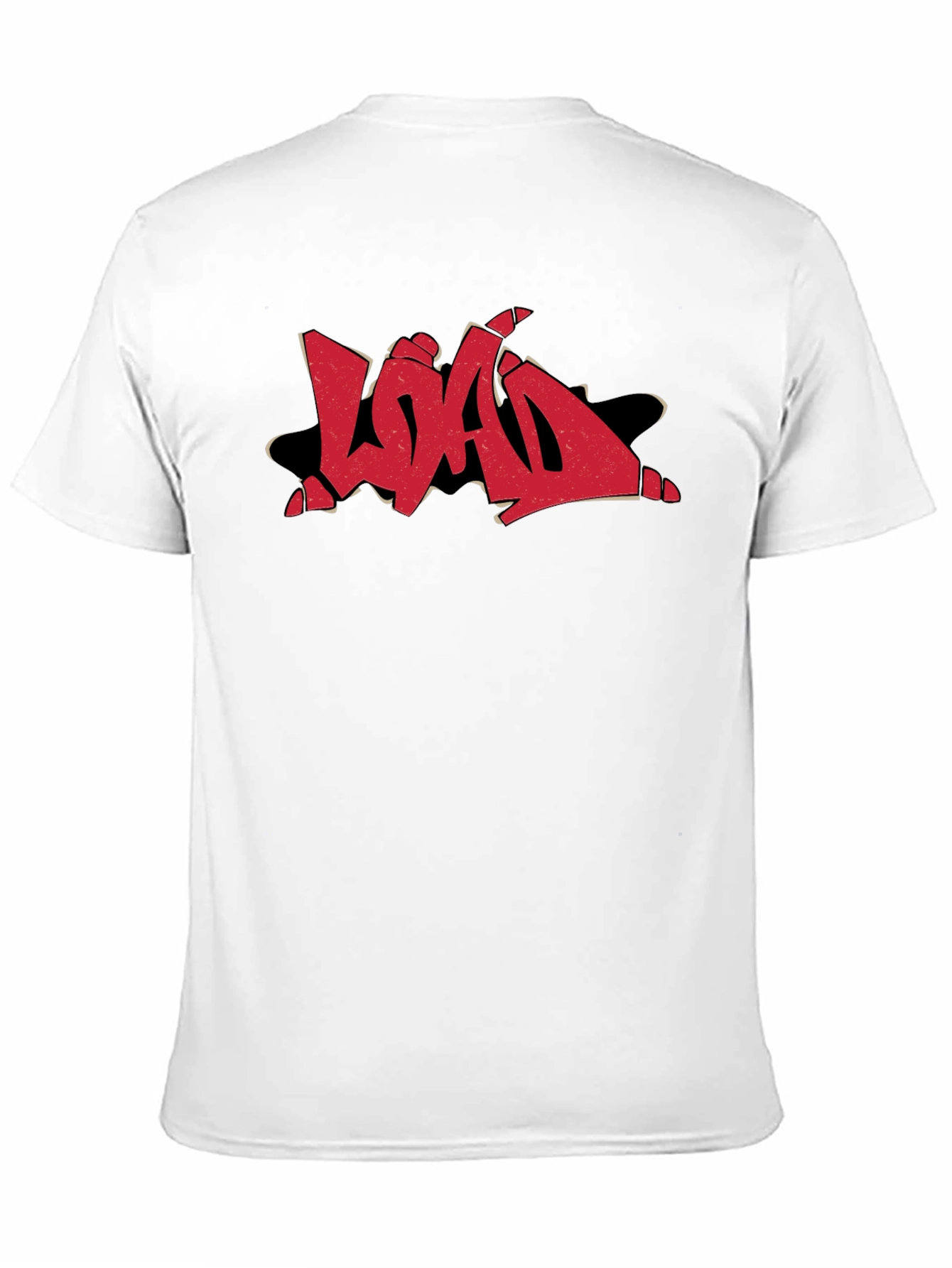 Graphic Print T-Shirt - Red Load Graffiti Design