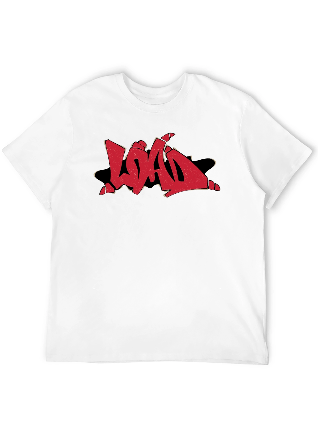 Graphic Print T-Shirt - Red Load Graffiti Design