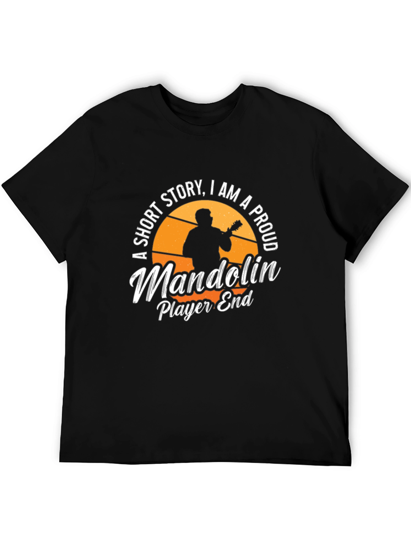 Proud Mandolin Player Graphic Tee - Black