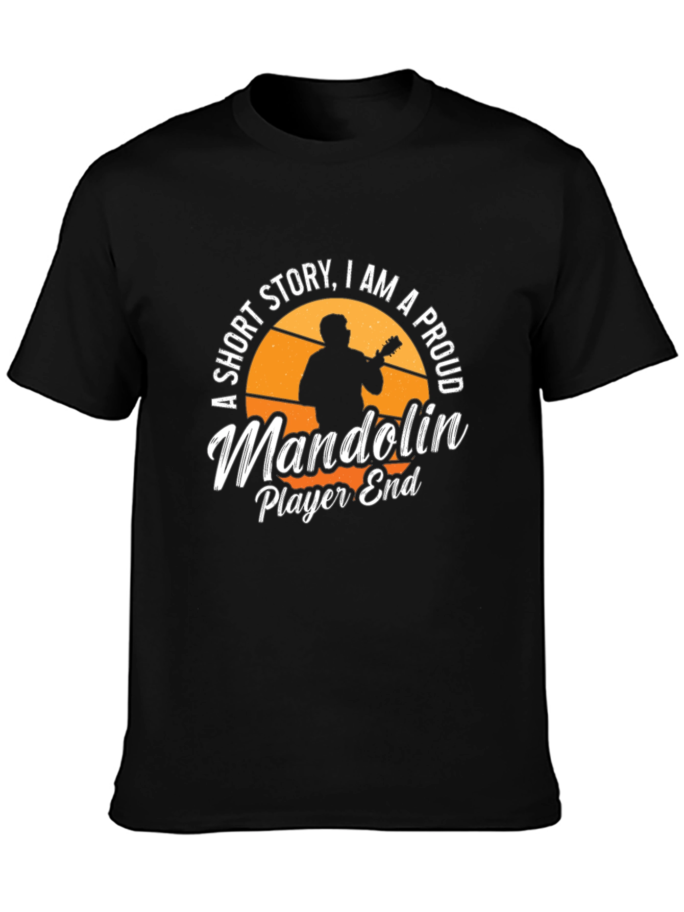 Proud Mandolin Player Graphic Tee - Black