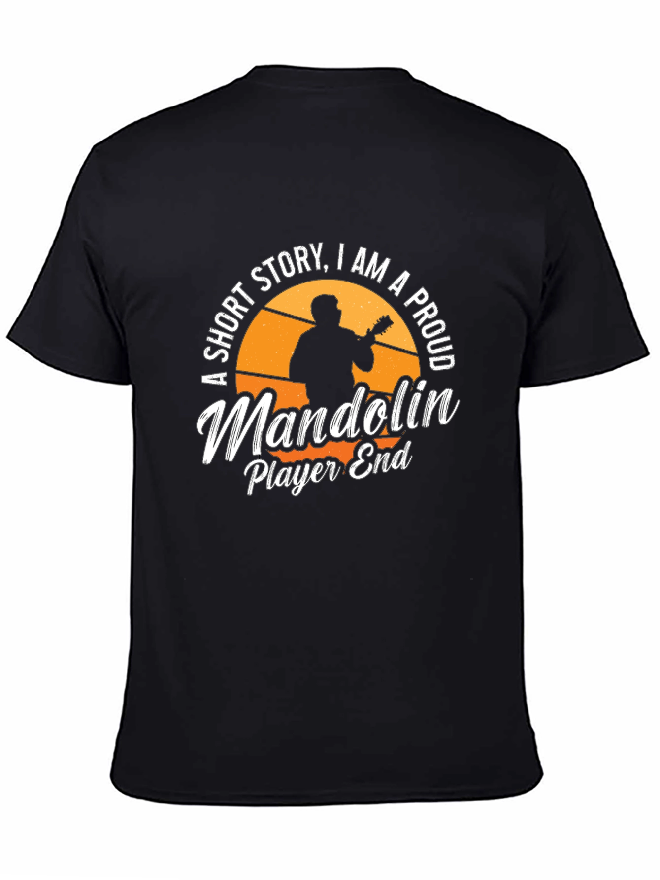 Proud Mandolin Player Graphic Tee - Black