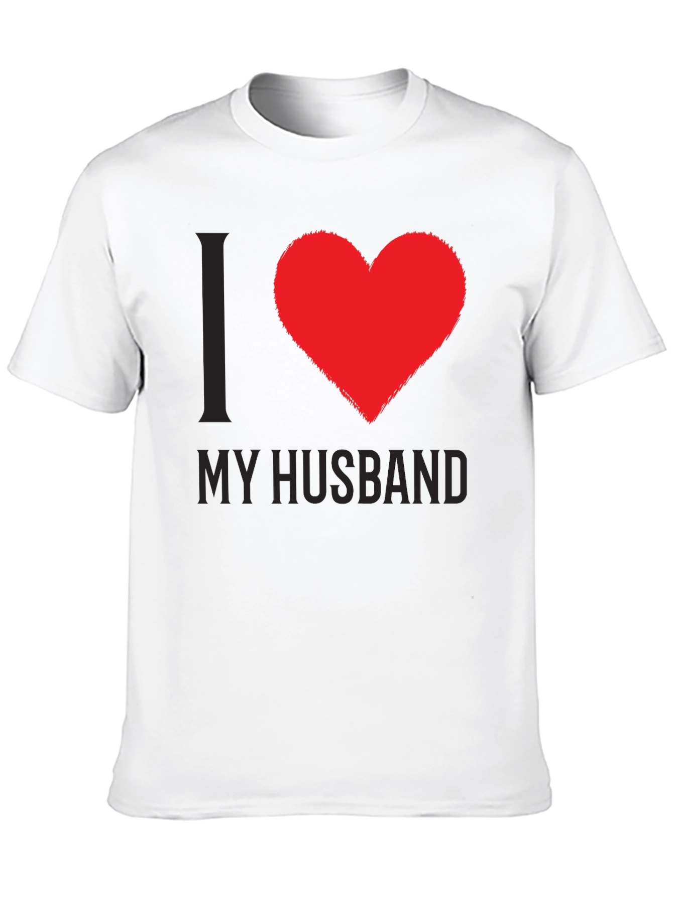 I Love My Husband Tee - Heart Graphic T-Shirt