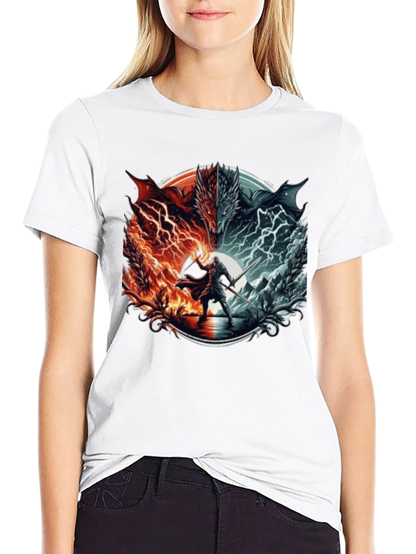 Fire and Ice Dragon T-Shirt