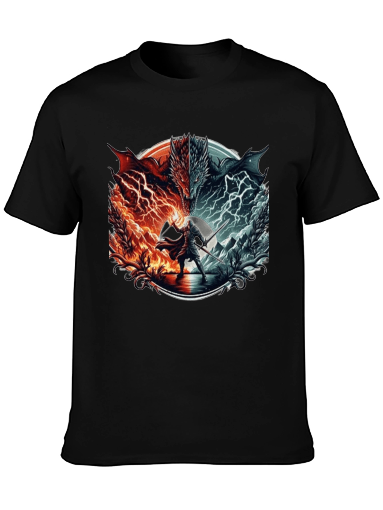 Fire and Ice Dragon T-Shirt