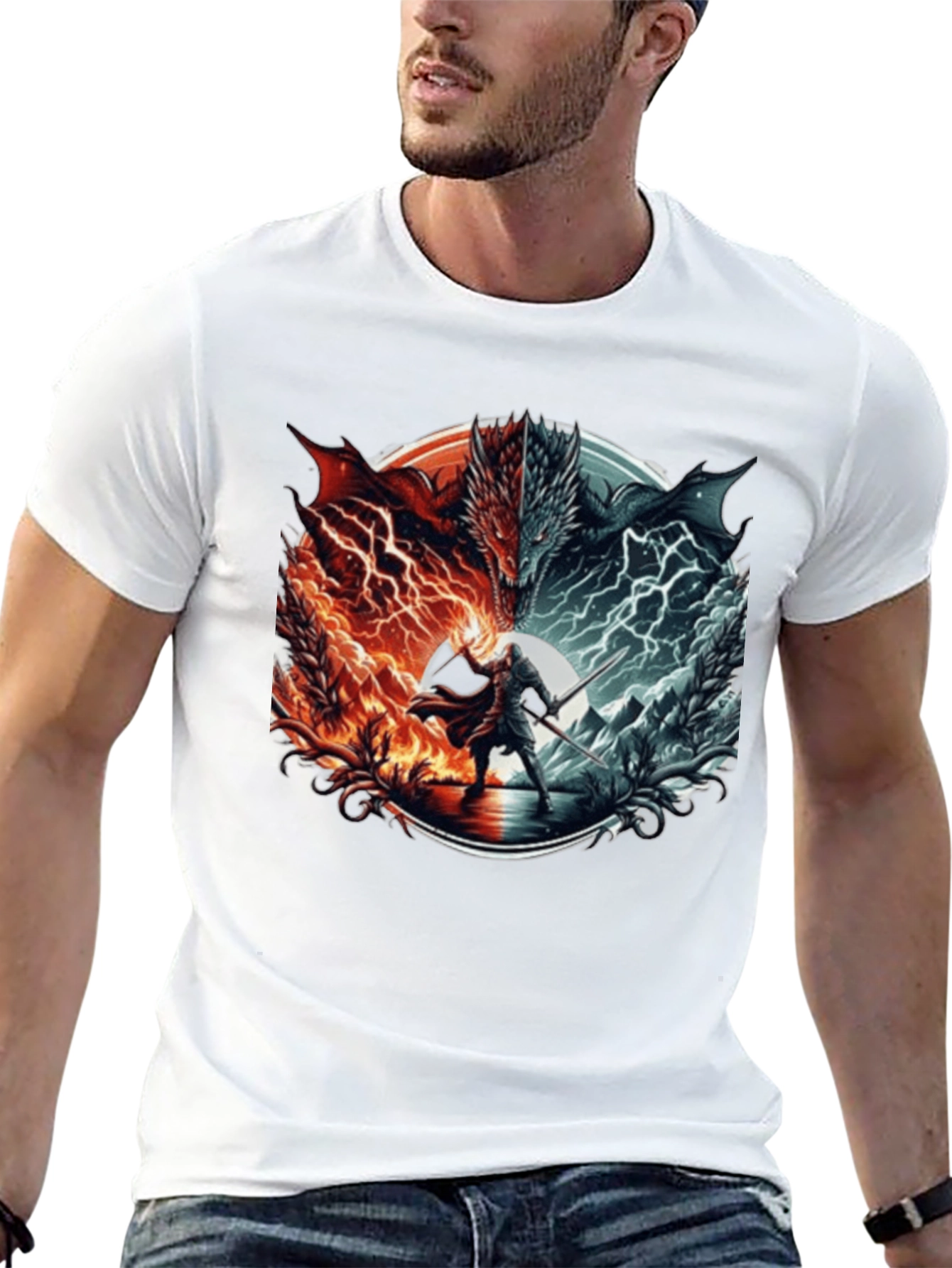 Fire and Ice Dragon T-Shirt